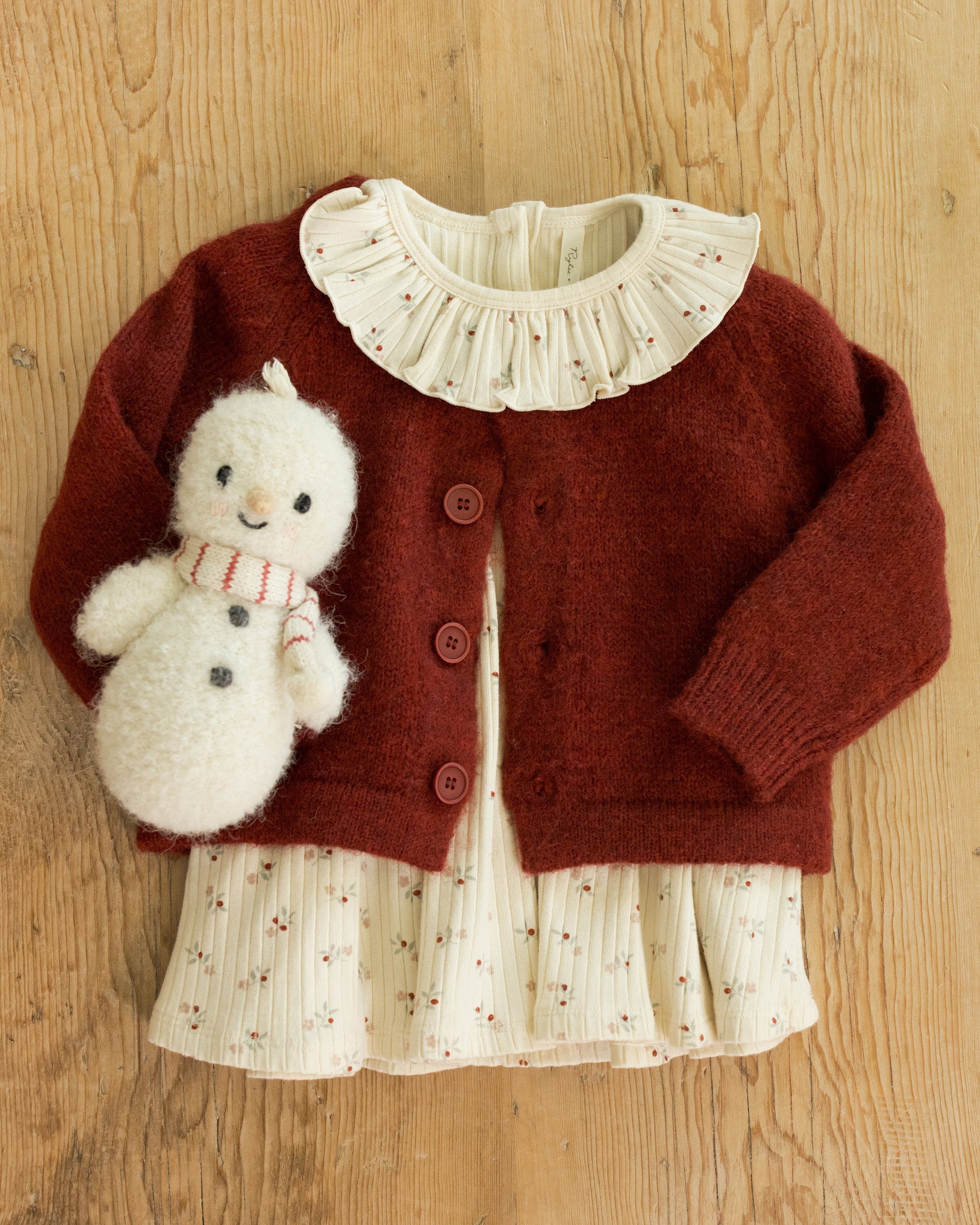 Rylee + Cru ライリーアンドクルー ベビー服 子供服  ラッフルカラードレス　ナチュラルディッツィ