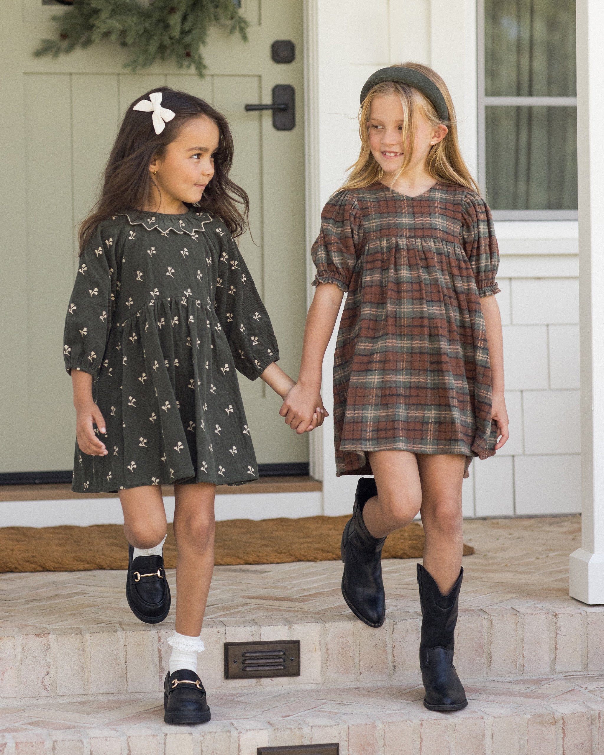 Rylee + Cru ライリーアンドクルー ベビー服 子供服  ジョリーン ドレス　ホリデー チェック