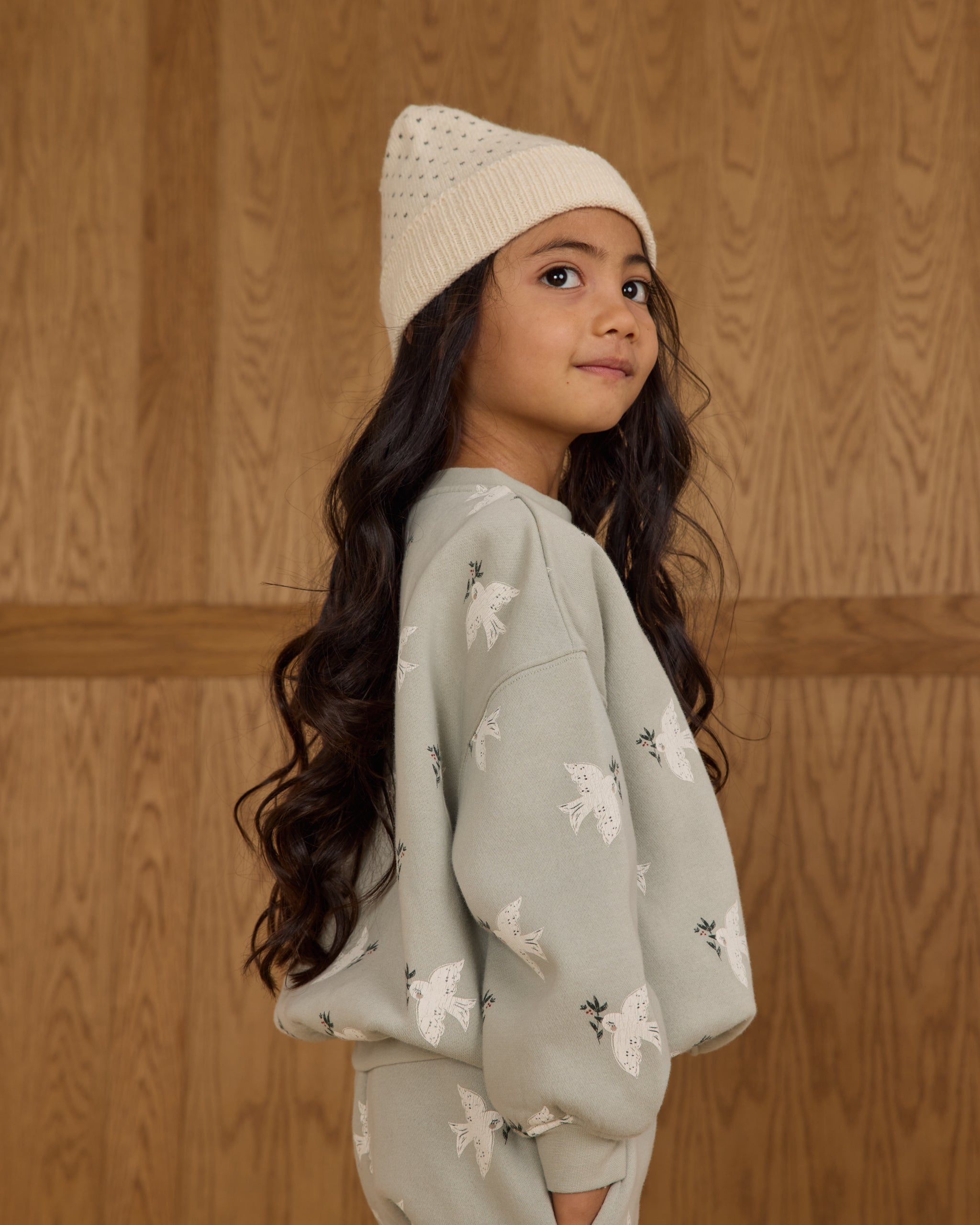 Rylee + Cru ライリーアンドクルー ベビー服 子供服  ビーニー　エバーグリーンスペックル