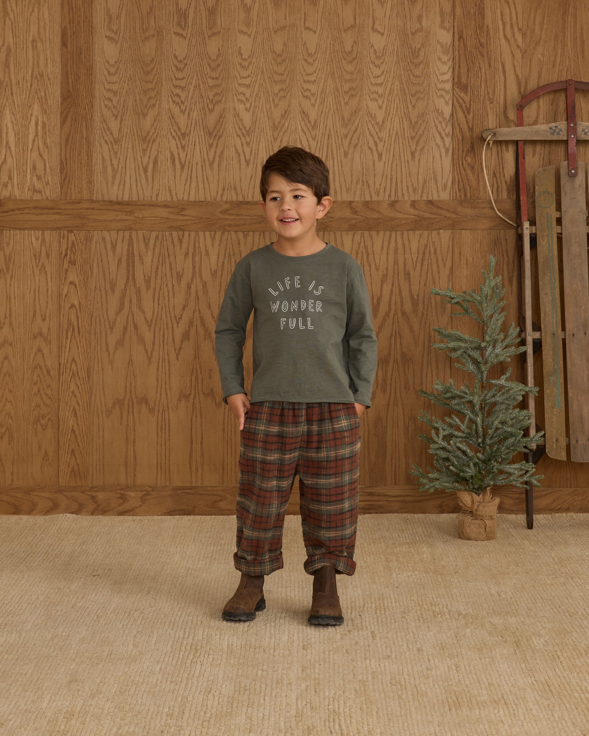 Rylee + Cru ライリーアンドクルー ベビー服 子供服  ローエッジロングスリーブティー　ライフイズワンダフル