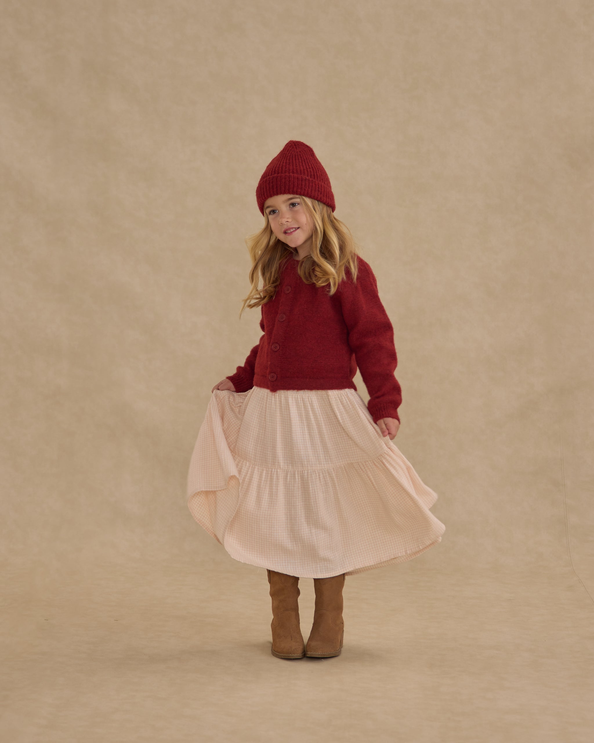 Rylee + Cru ライリーアンドクルー ベビー服 子供服  ファジーカーディガン　ルビー