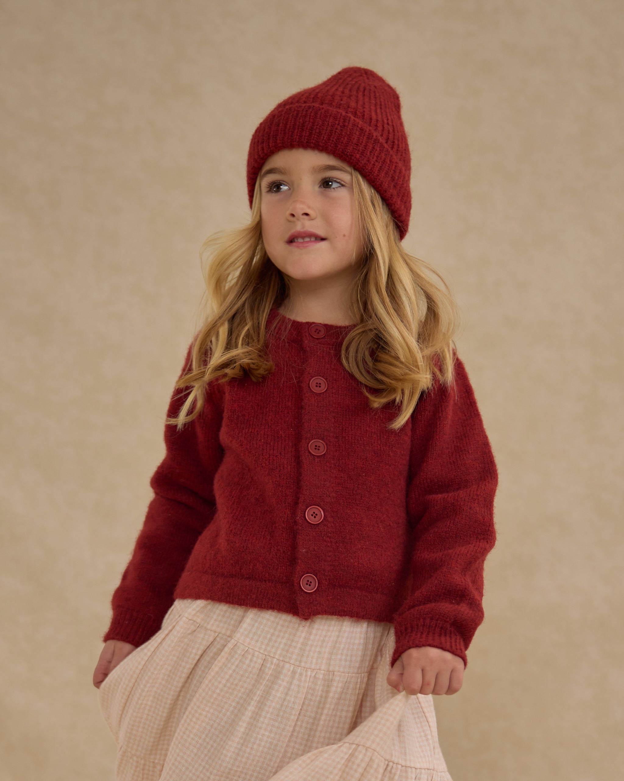 Rylee + Cru ライリーアンドクルー ベビー服 子供服  ファジーカーディガン　ルビー