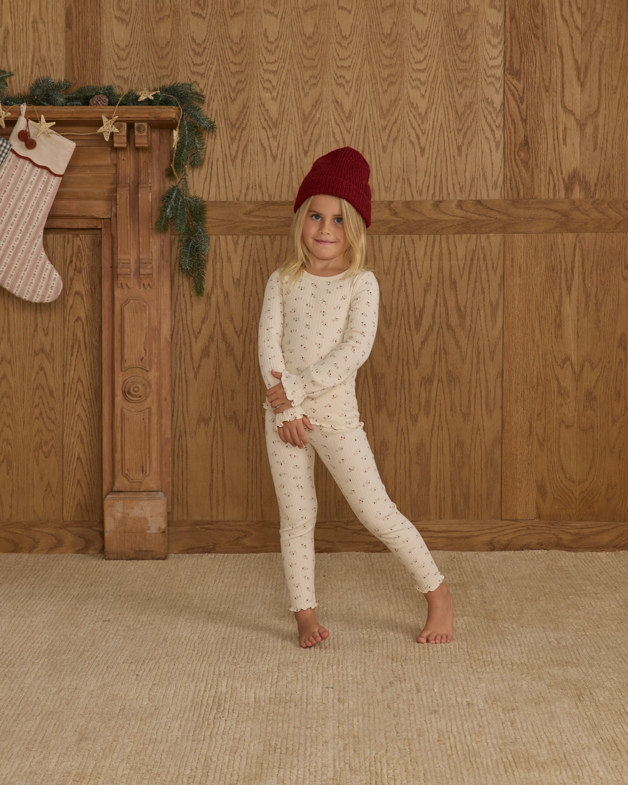 Rylee + Cru ライリーアンドクルー ベビー服 子供服  リブロングスリーブトップス　ナチュラルディッツィ