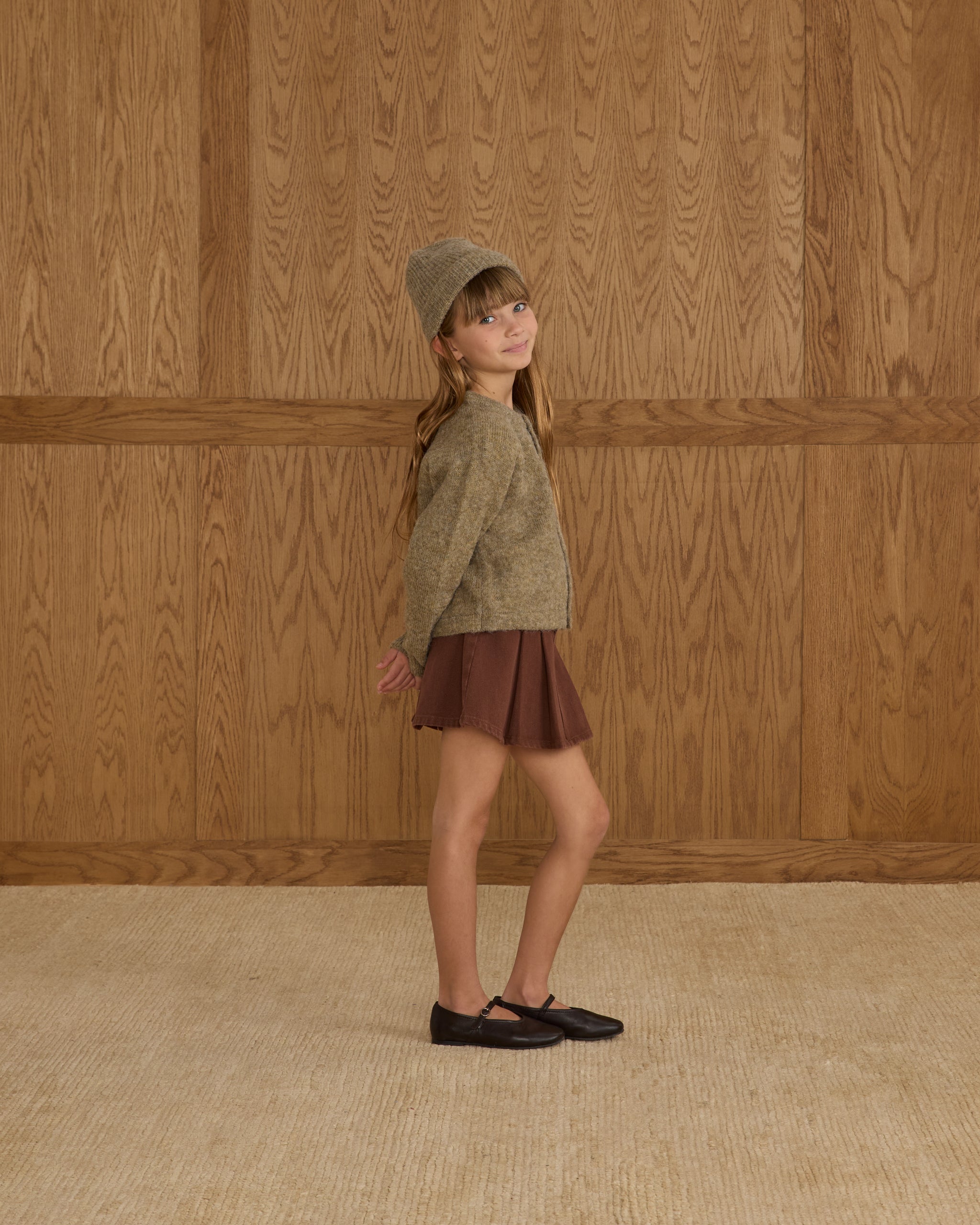 Rylee + Cru ライリーアンドクルー ベビー服 子供服  ファジーカーディガン　エバーグリーン