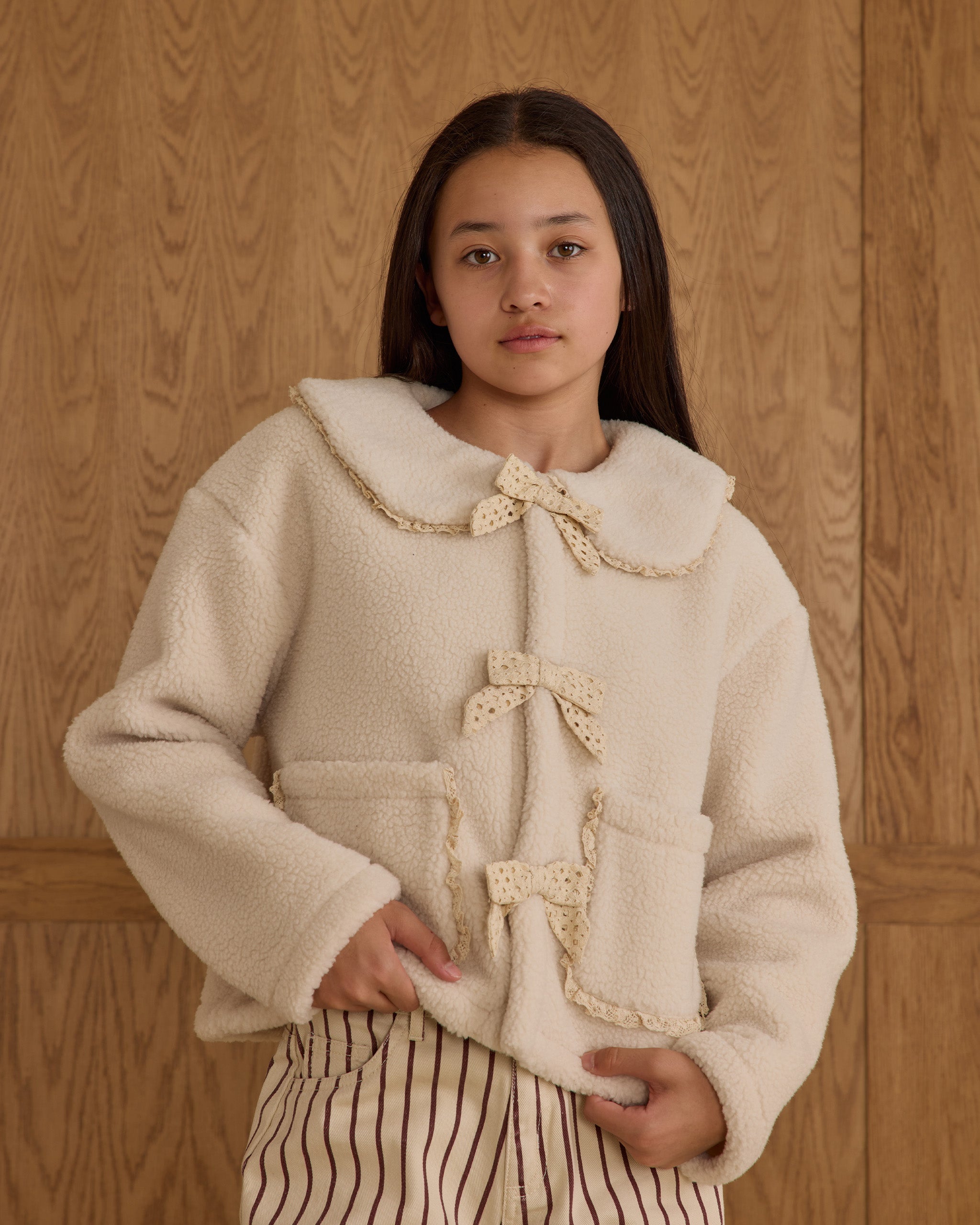 Rylee + Cru ライリーアンドクルー ベビー服 子供服  シアリングカラーコート　ナチュラル