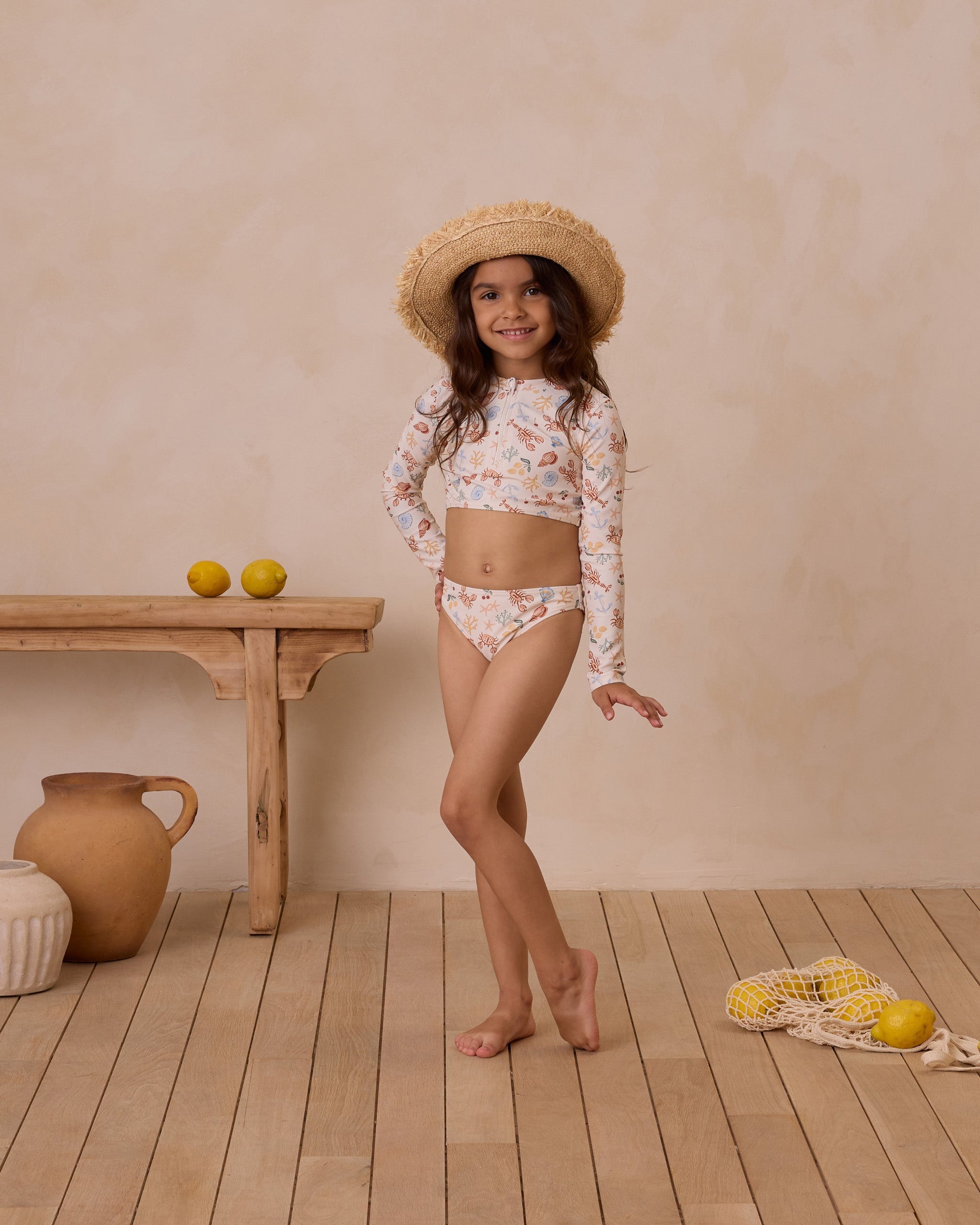 クロップラッシュガードセット ナチュラル