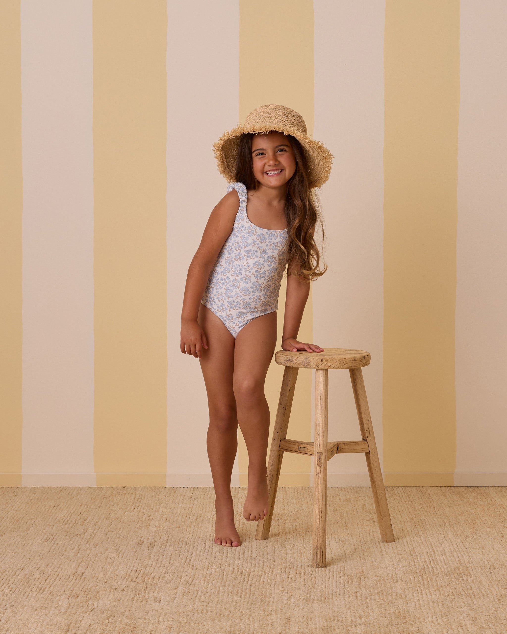 Scrunch One-Piece || Blue Ditsy – Rylee + Cru Japan