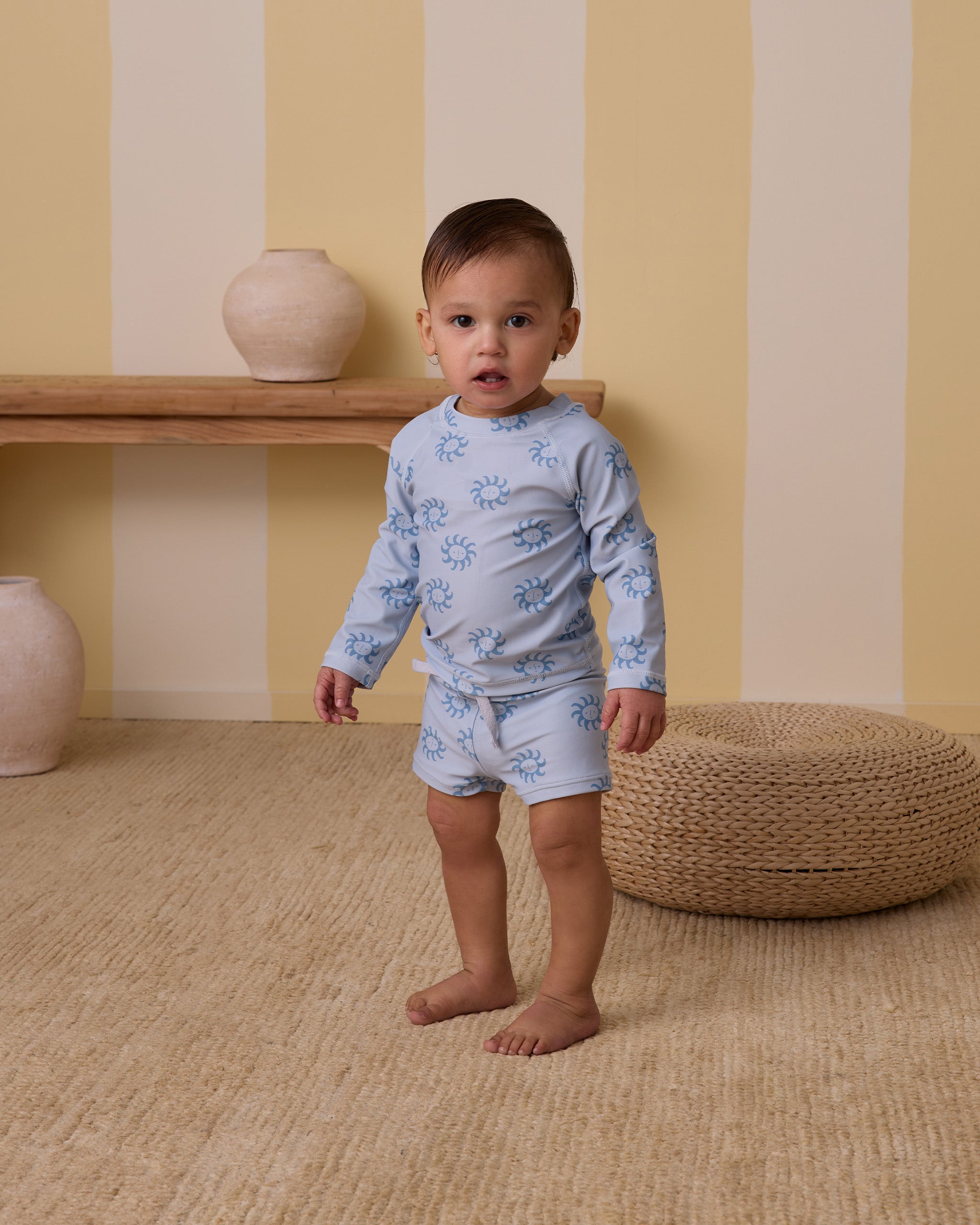 ボーイズラッシュガードセット サン ライトブルー