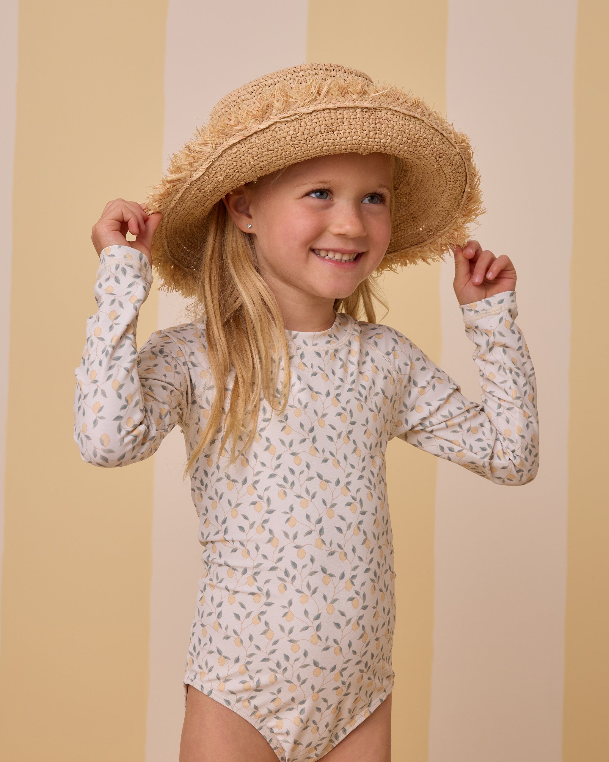 デルフィン ラッシュガード ワンピース レモン アイボリー