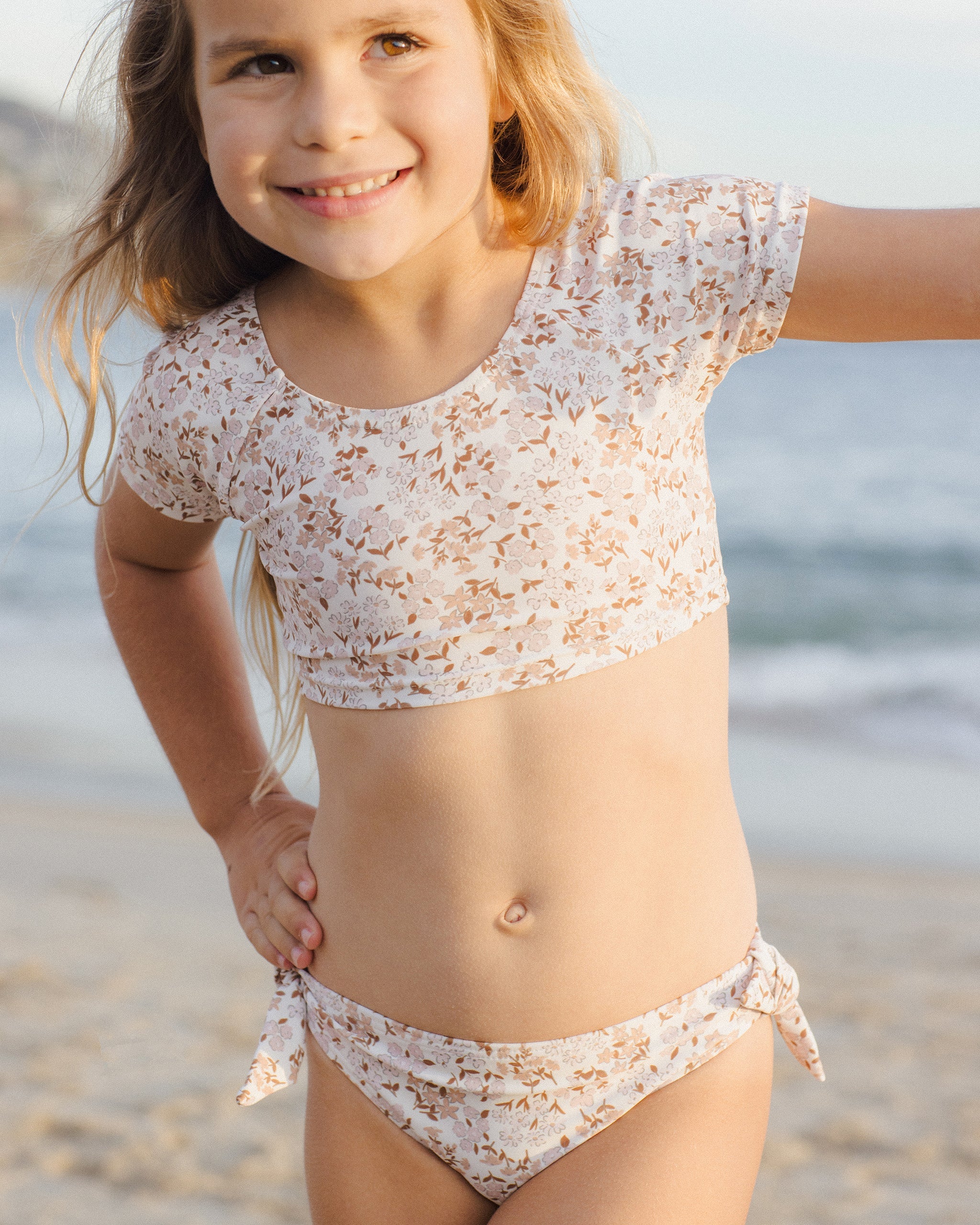 クロップド ラッシュガード セット ワイルドフラワー アイボリー