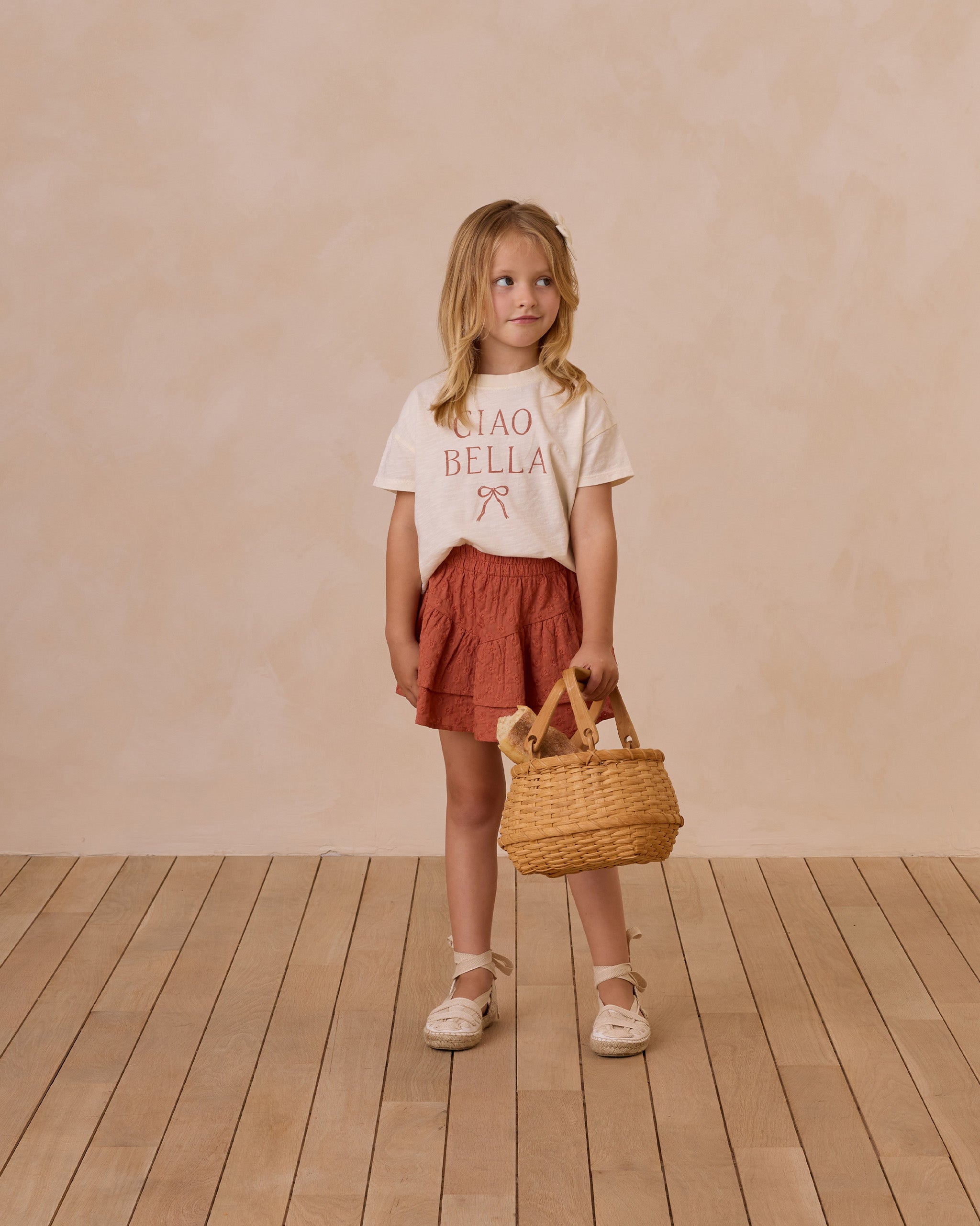 Rylee + Cru ライリーアンドクルー ベビー服 子供服 ボクシーティー チャオベッラ アイボリー