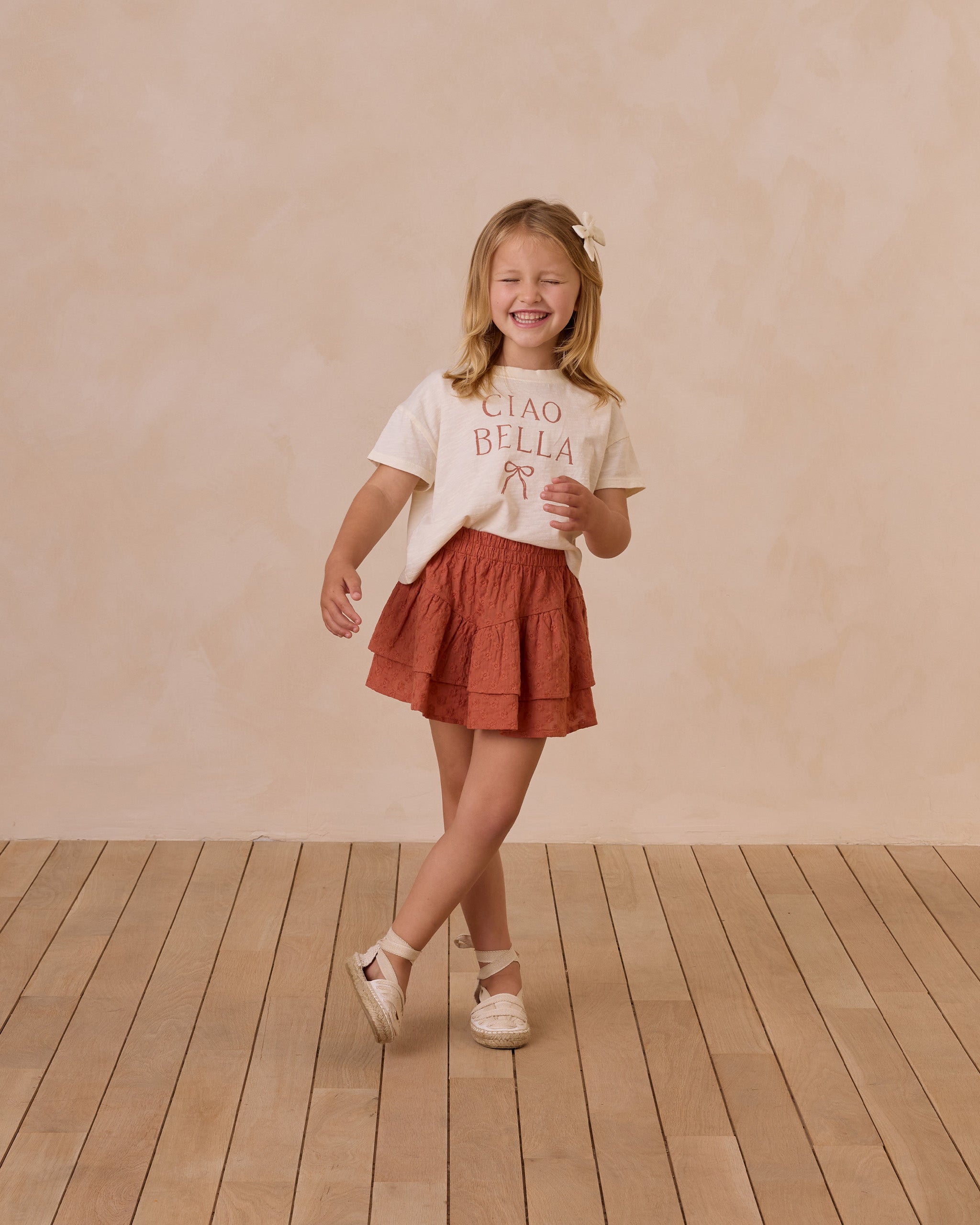 Rylee + Cru ライリーアンドクルー ベビー服 子供服 ボクシーティー チャオベッラ アイボリー