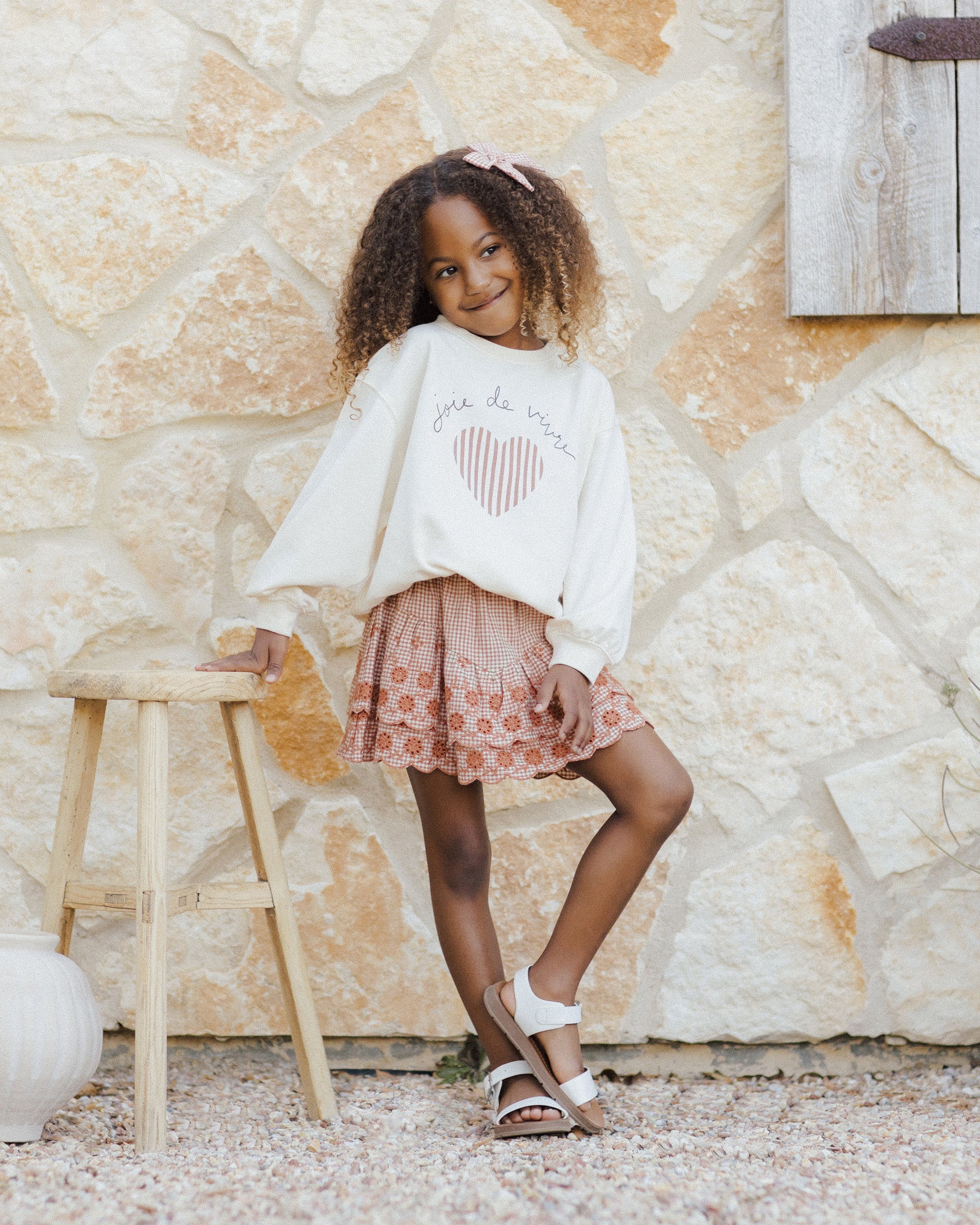 Tiered Mini Skirt || Poppy Gingham – Rylee + Cru Japan