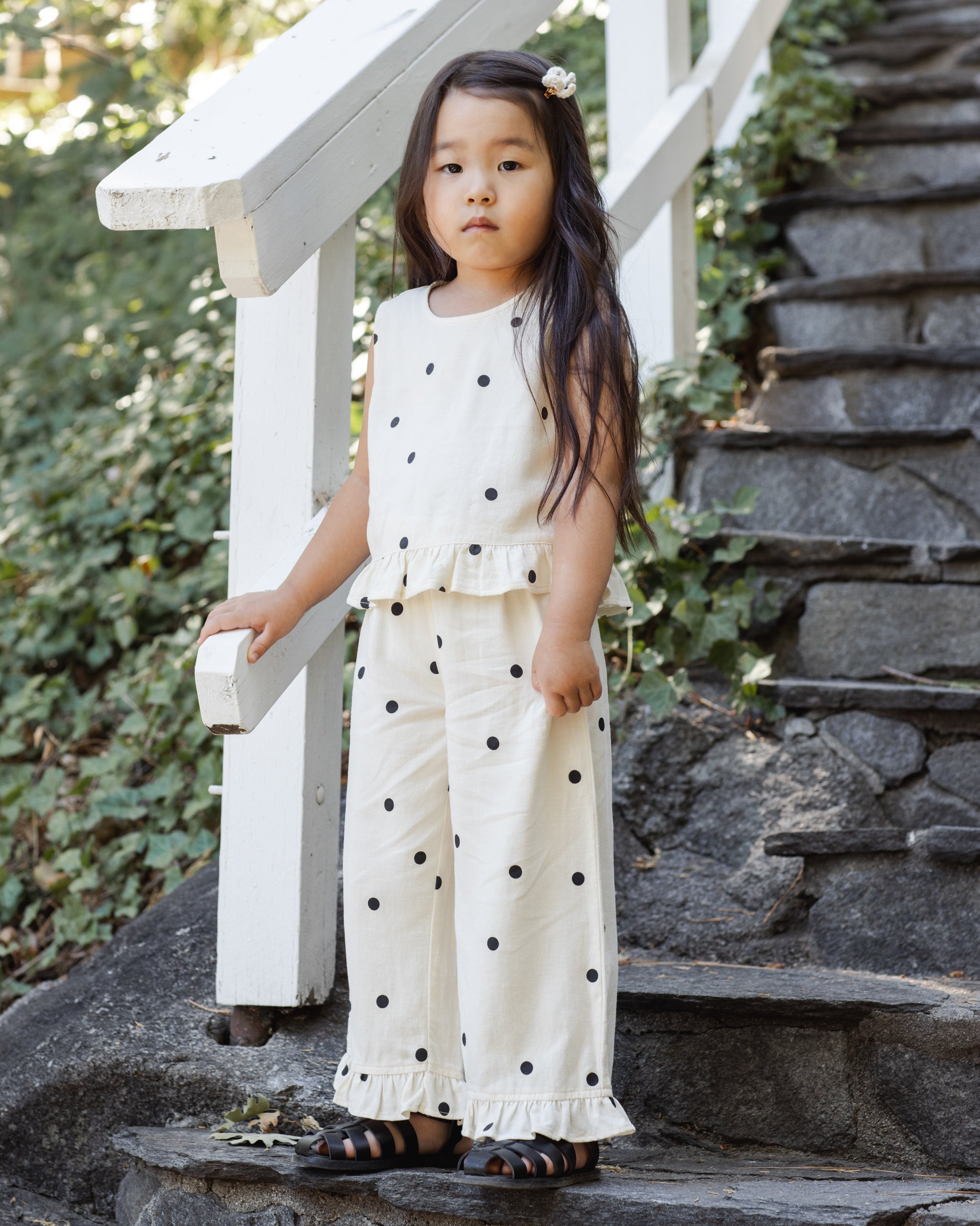 Rylee + Cru ライリーアンドクルー ベビー服 子供服 ワイドレッグパンツ　ポルカドット