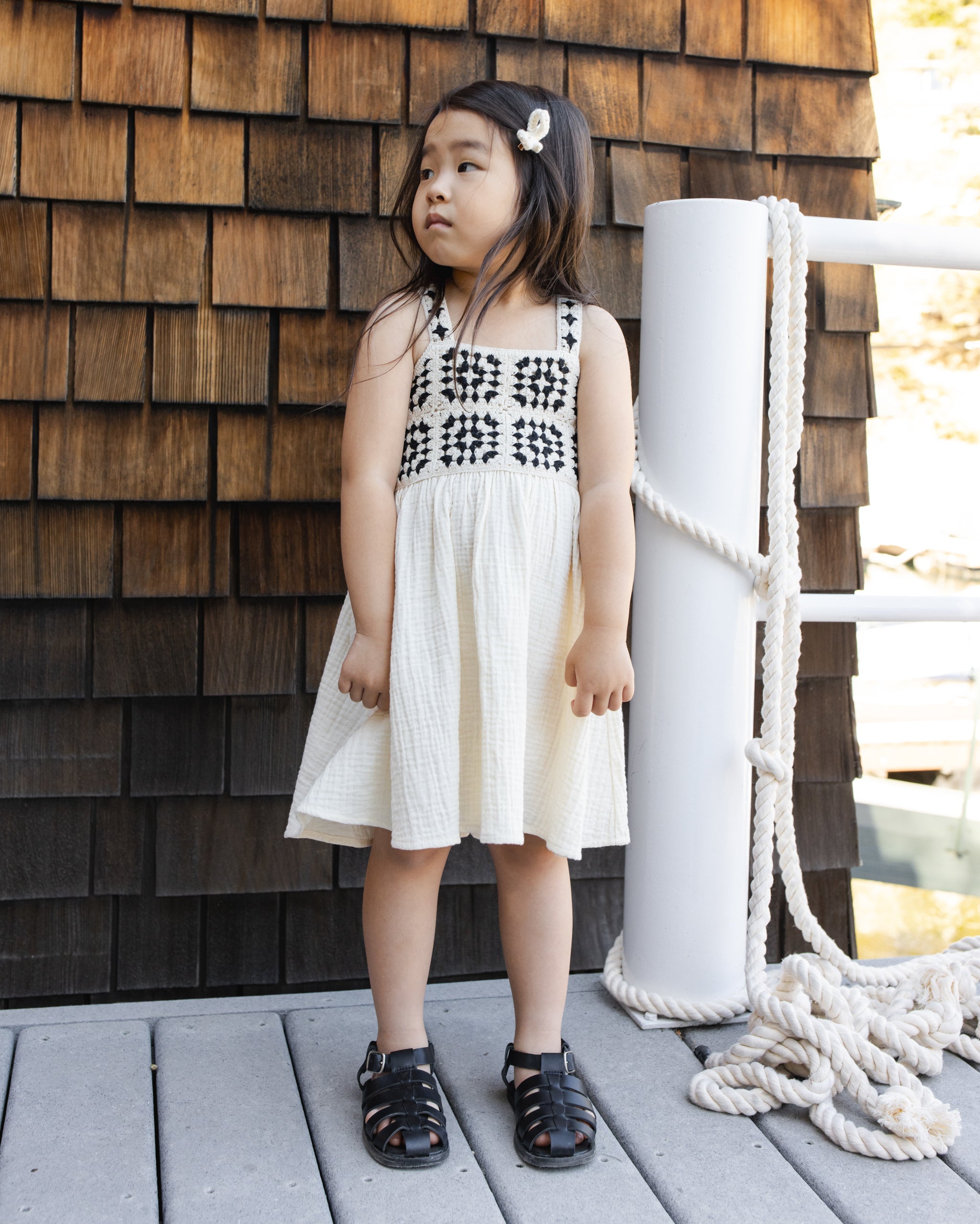 Rylee + Cru ライリーアンドクルー ベビー服 子供服 クロシェボウクリップ　アイボリー