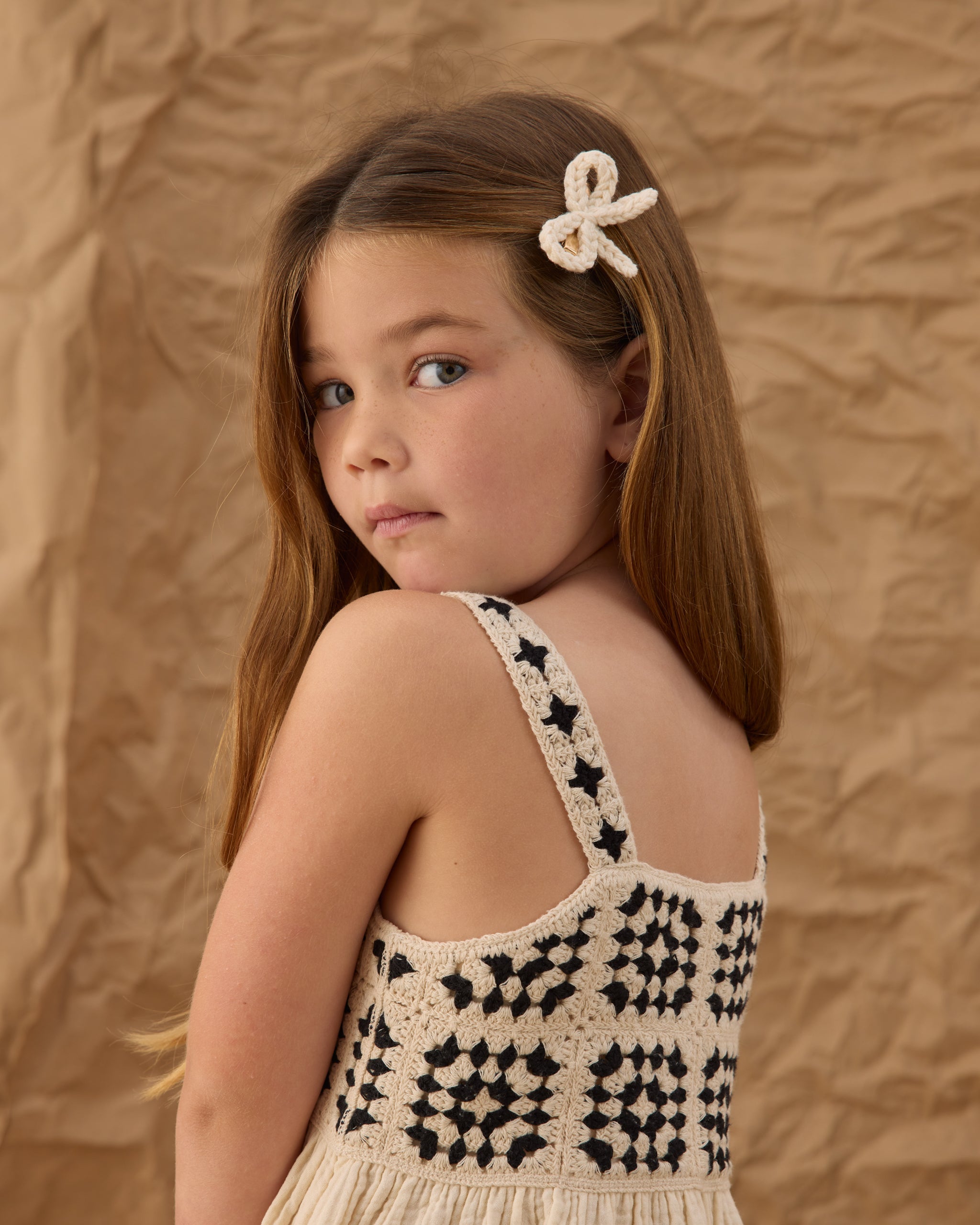 Rylee + Cru ライリーアンドクルー ベビー服 子供服 クロシェサンドレス　アブストラクト
