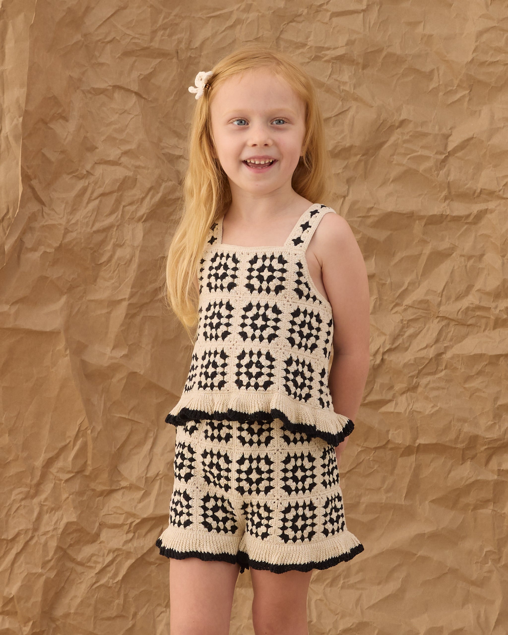 Rylee + Cru ライリーアンドクルー ベビー服 子供服 クロシェボウクリップ　アイボリー