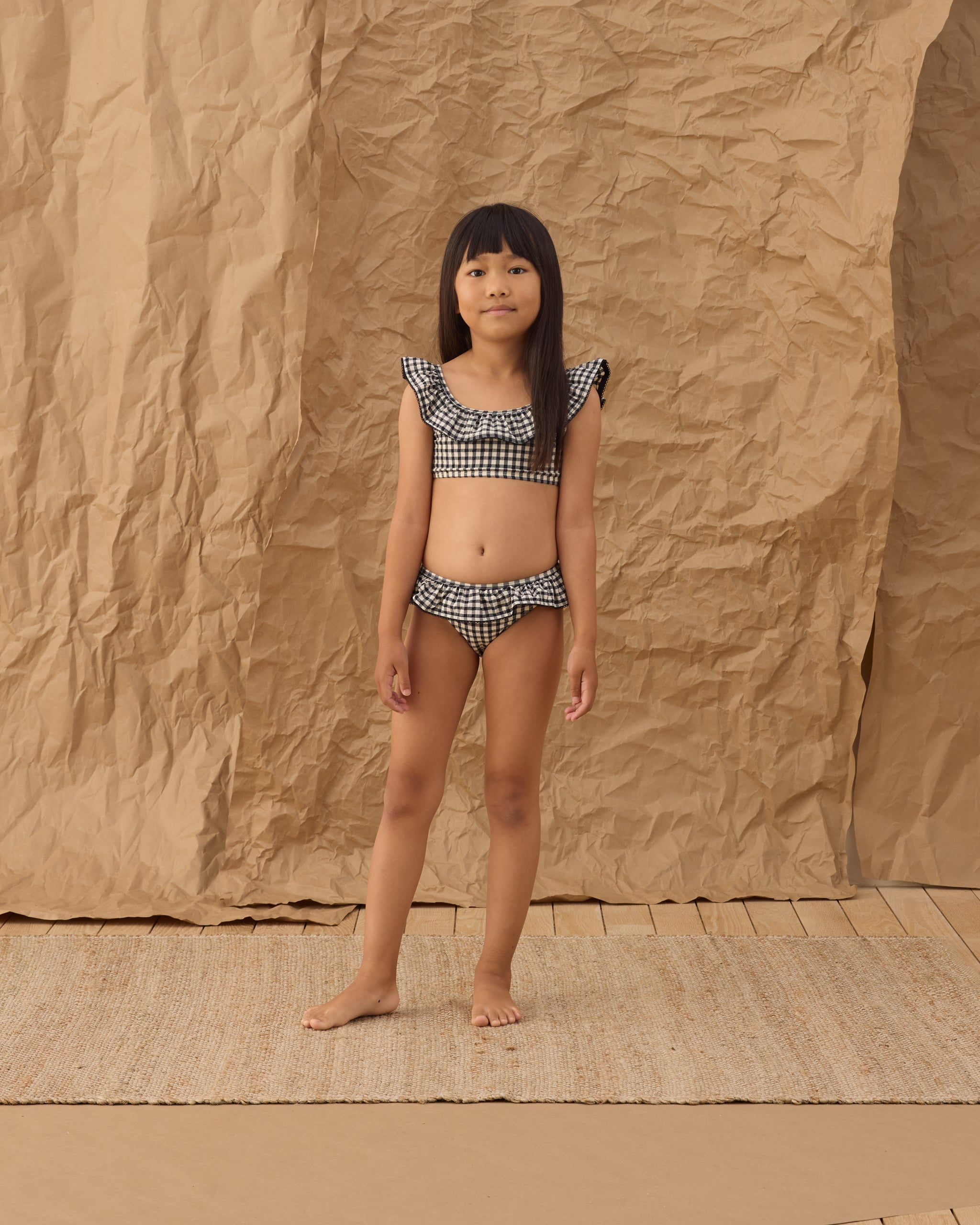 Rylee + Cru ライリーアンドクルー ベビー服 子供服 マーゴット ビキニ　ブラックギンガム