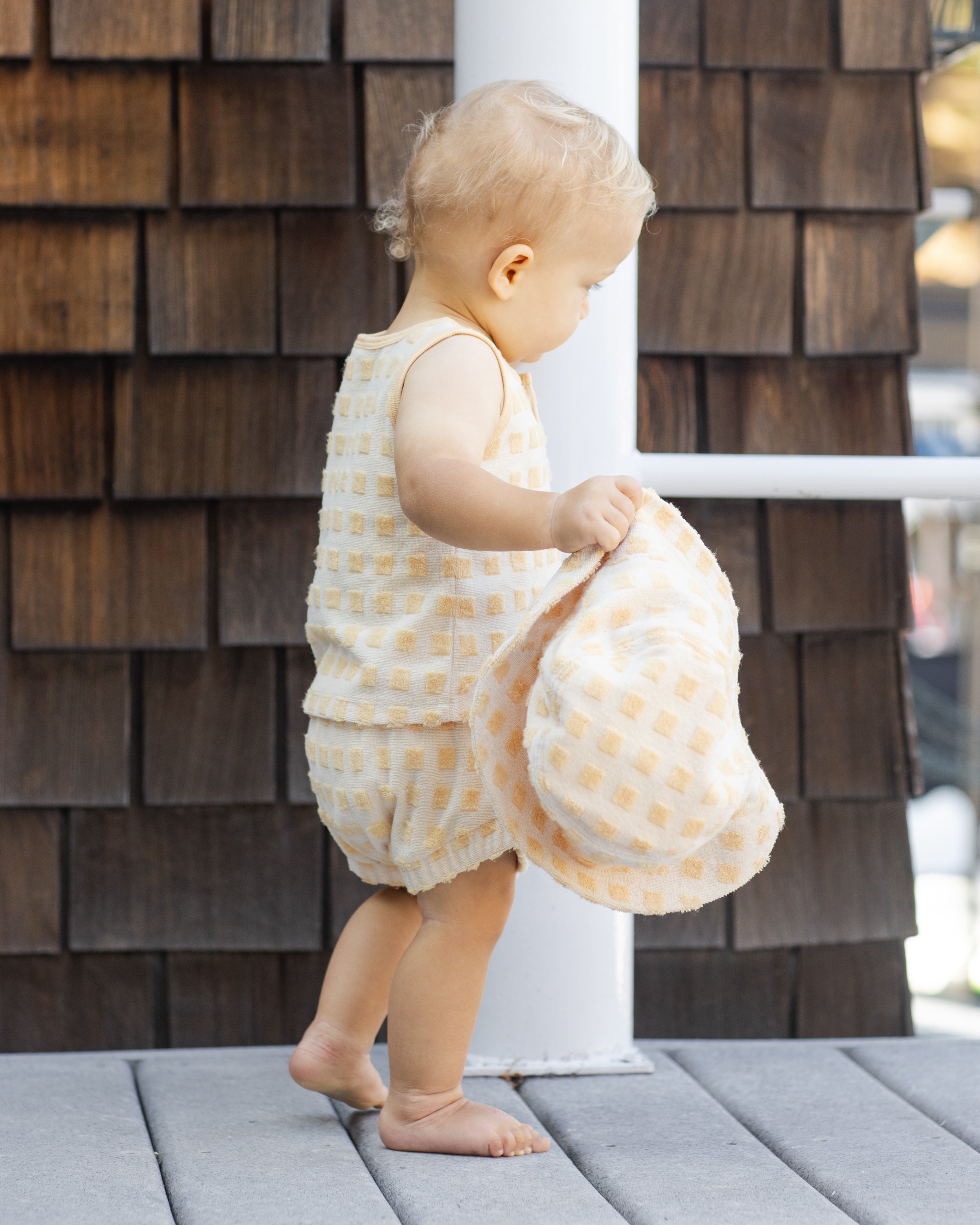 Rylee + Cru ライリーアンドクルー ベビー服 子供服 ベビータンクセット　バタースコッチグリッド