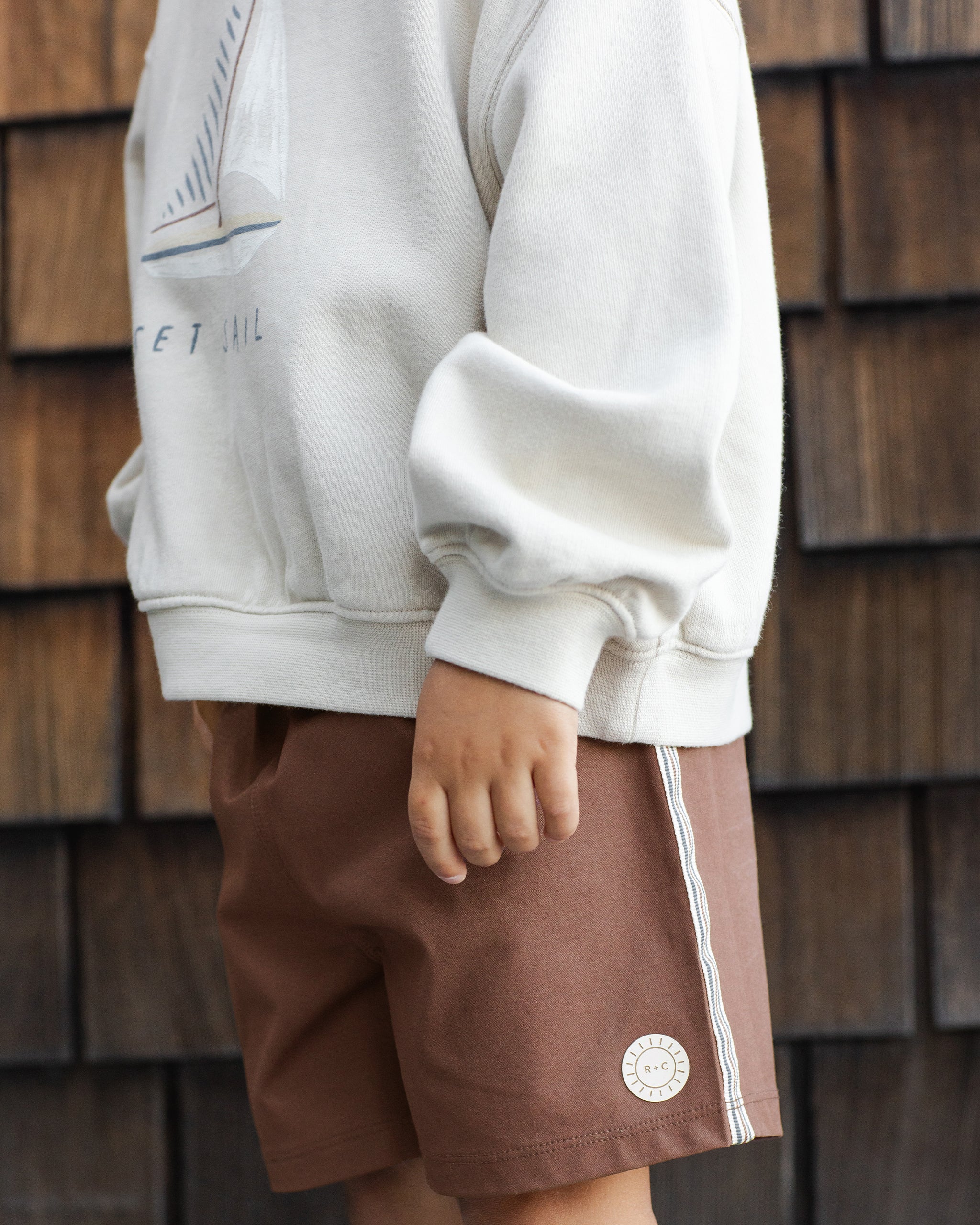 Rylee + Cru ライリーアンドクルー ベビー服 子供服 パネルボードショーツ　チョコレート