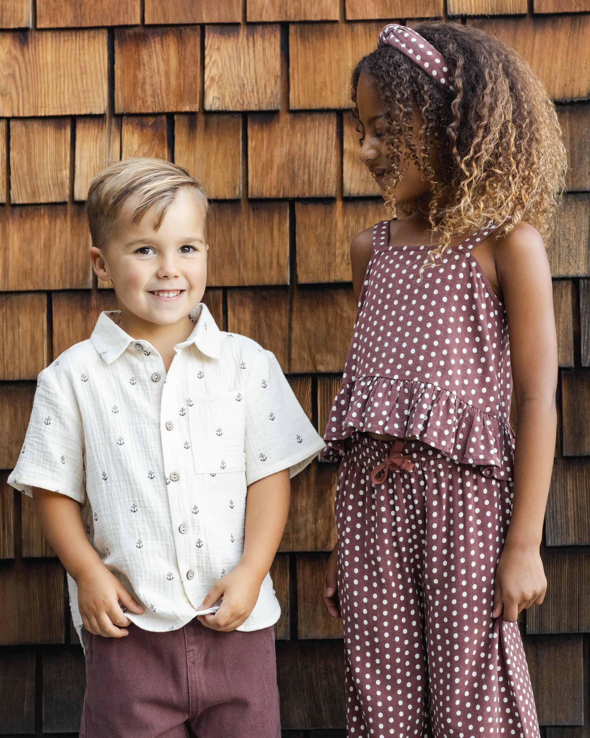 Rylee + Cru ライリーアンドクルー ベビー服 子供服 カイリセット　チョコレートポルカドット