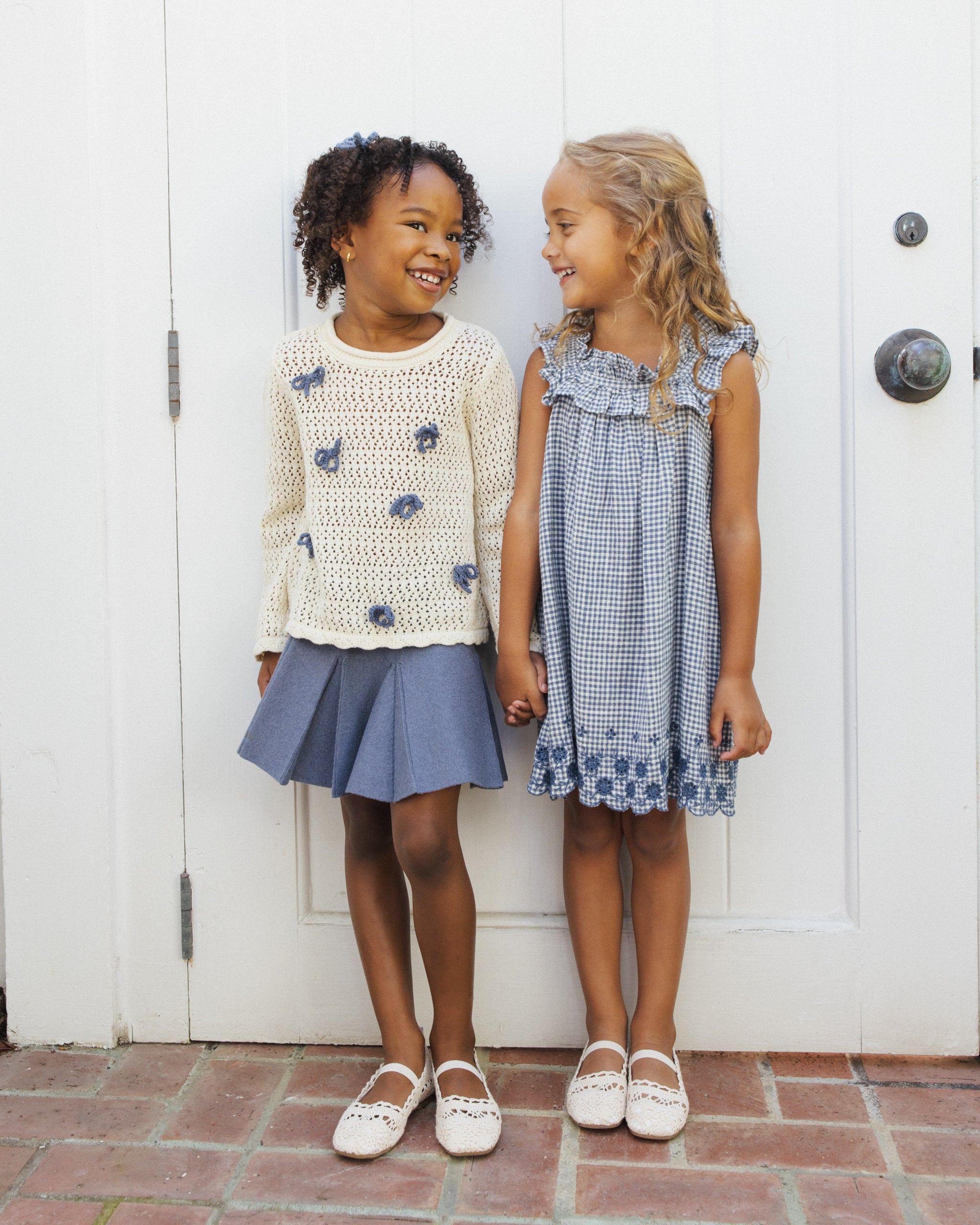 Lennon Dress Marine Gingham