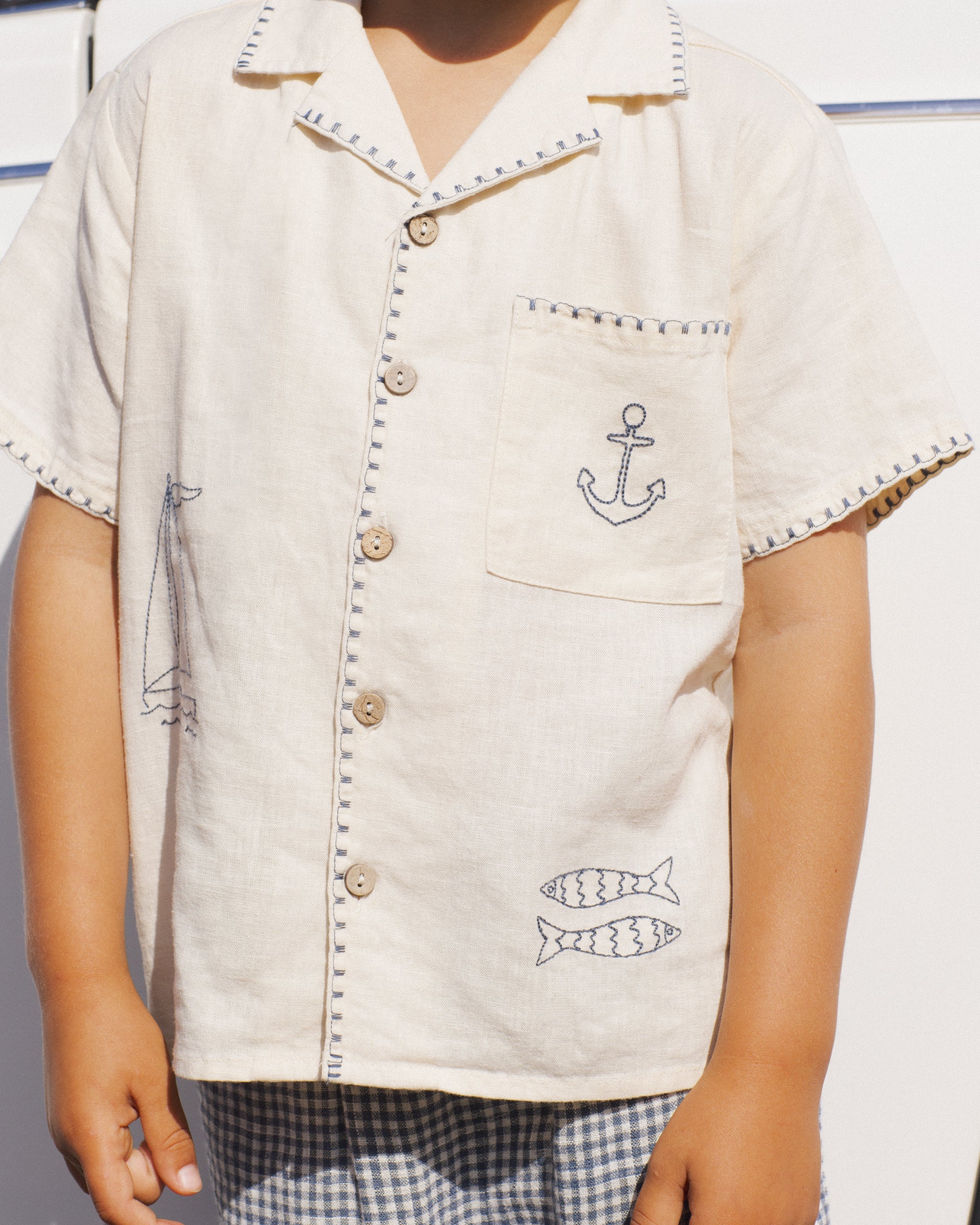 Rylee + Cru ライリーアンドクルー ベビー服 子供服 ラペルカラーシャツ　セーラー