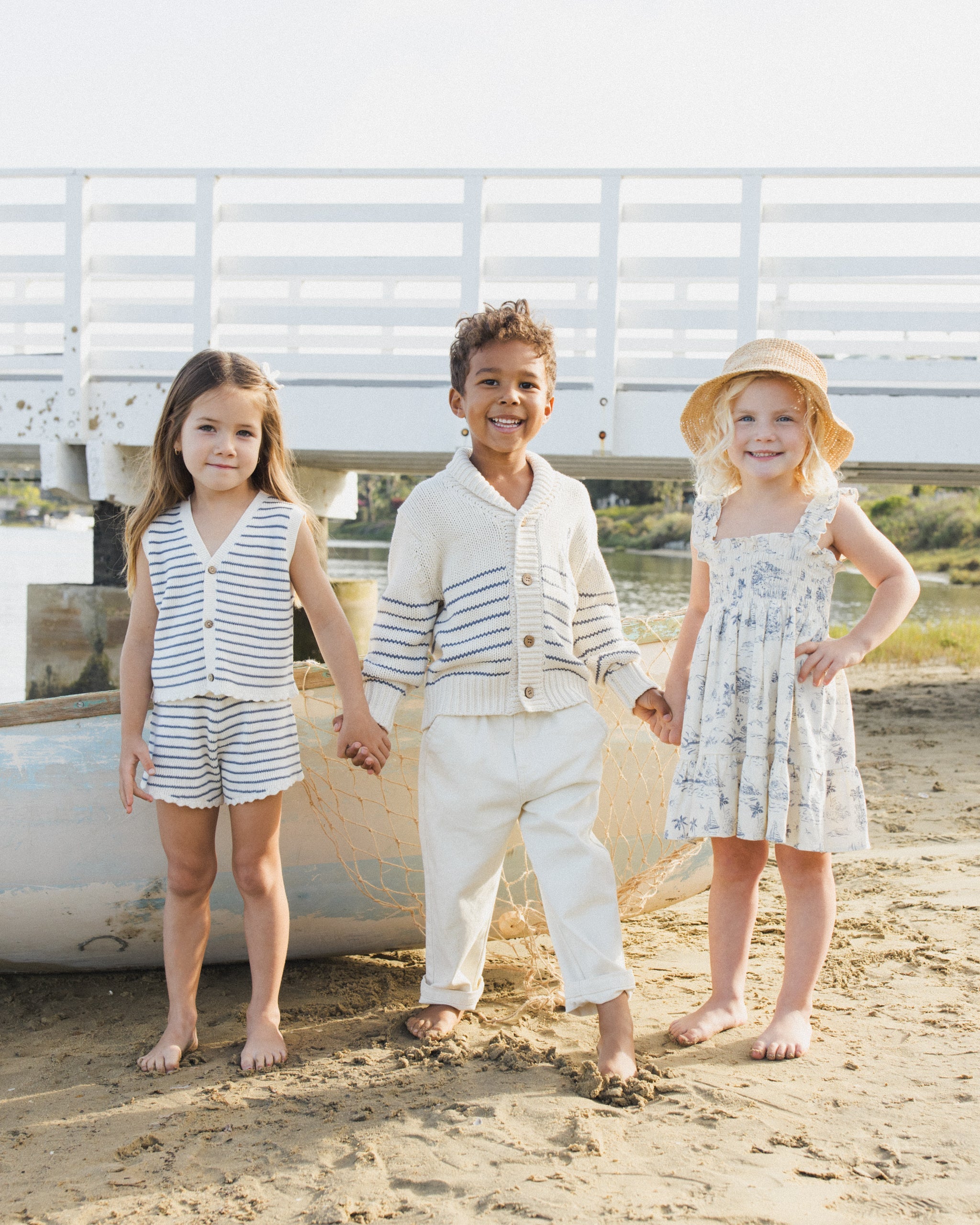 Sutton Dress Ocean Toile