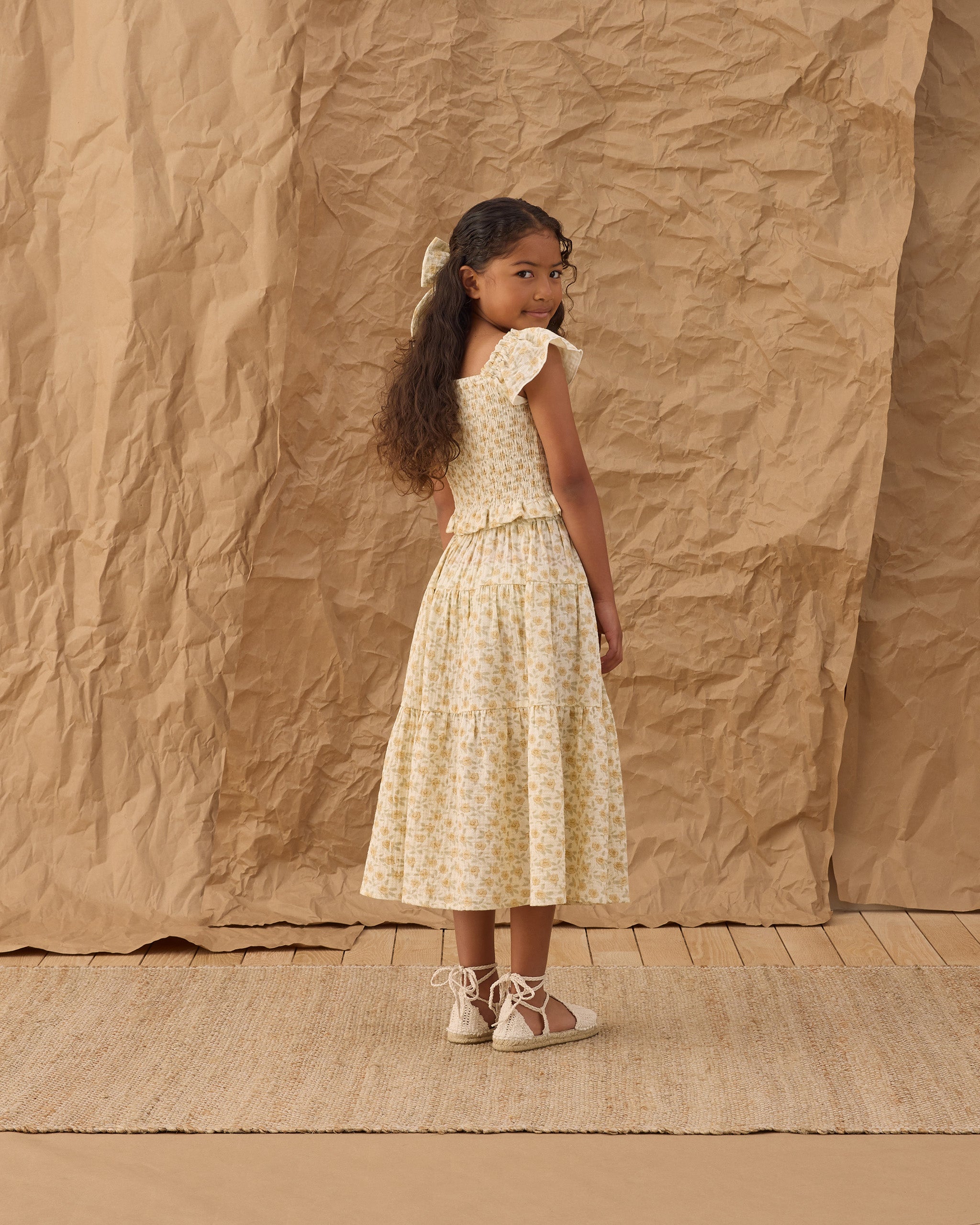 Rylee + Cru ライリーアンドクルー ベビー服 子供服 ザイラ トップ　イエロー フローラル