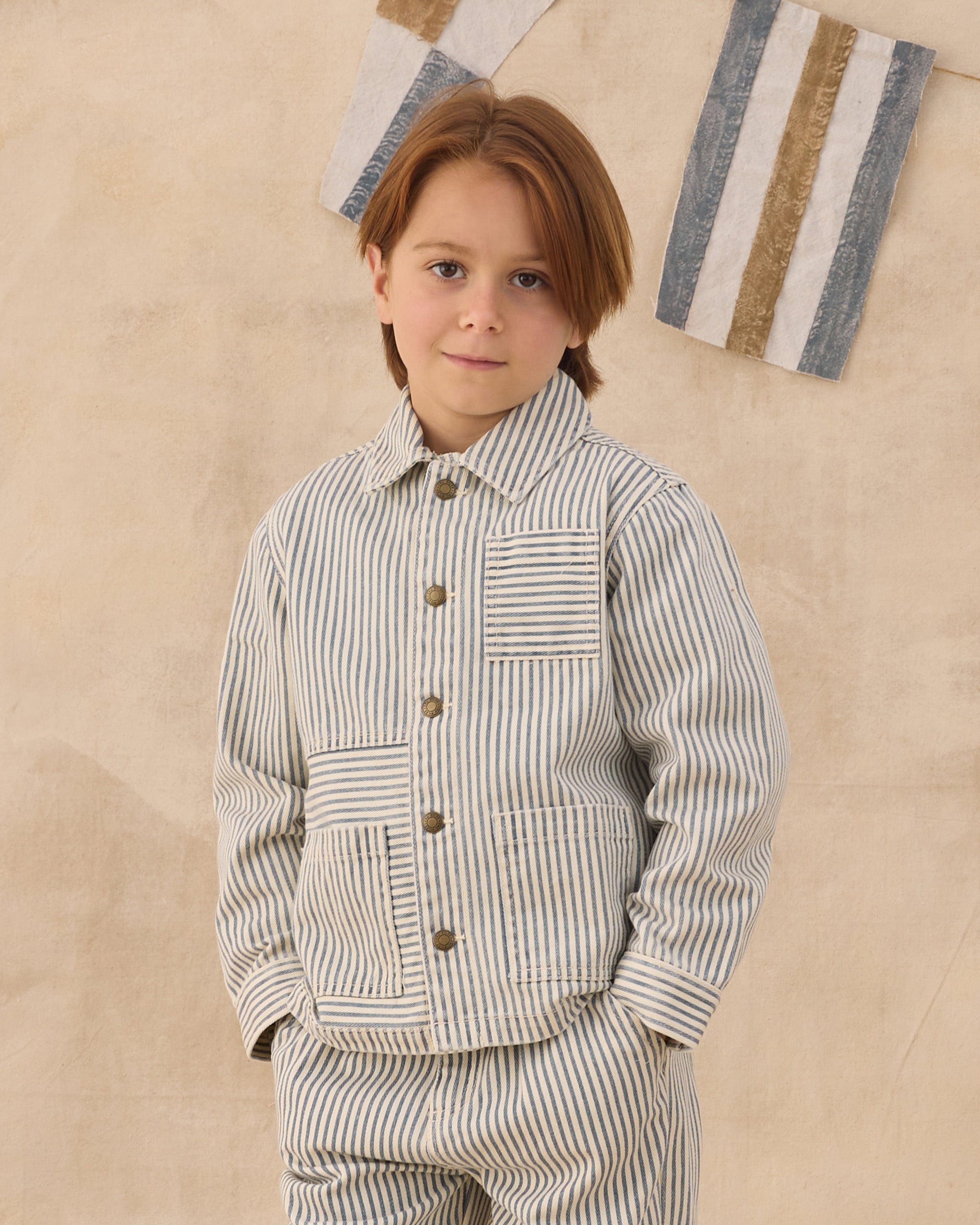 Rylee + Cru ライリーアンドクルー ベビー服 子供服 デニムジャケット　レイルロードストライプ