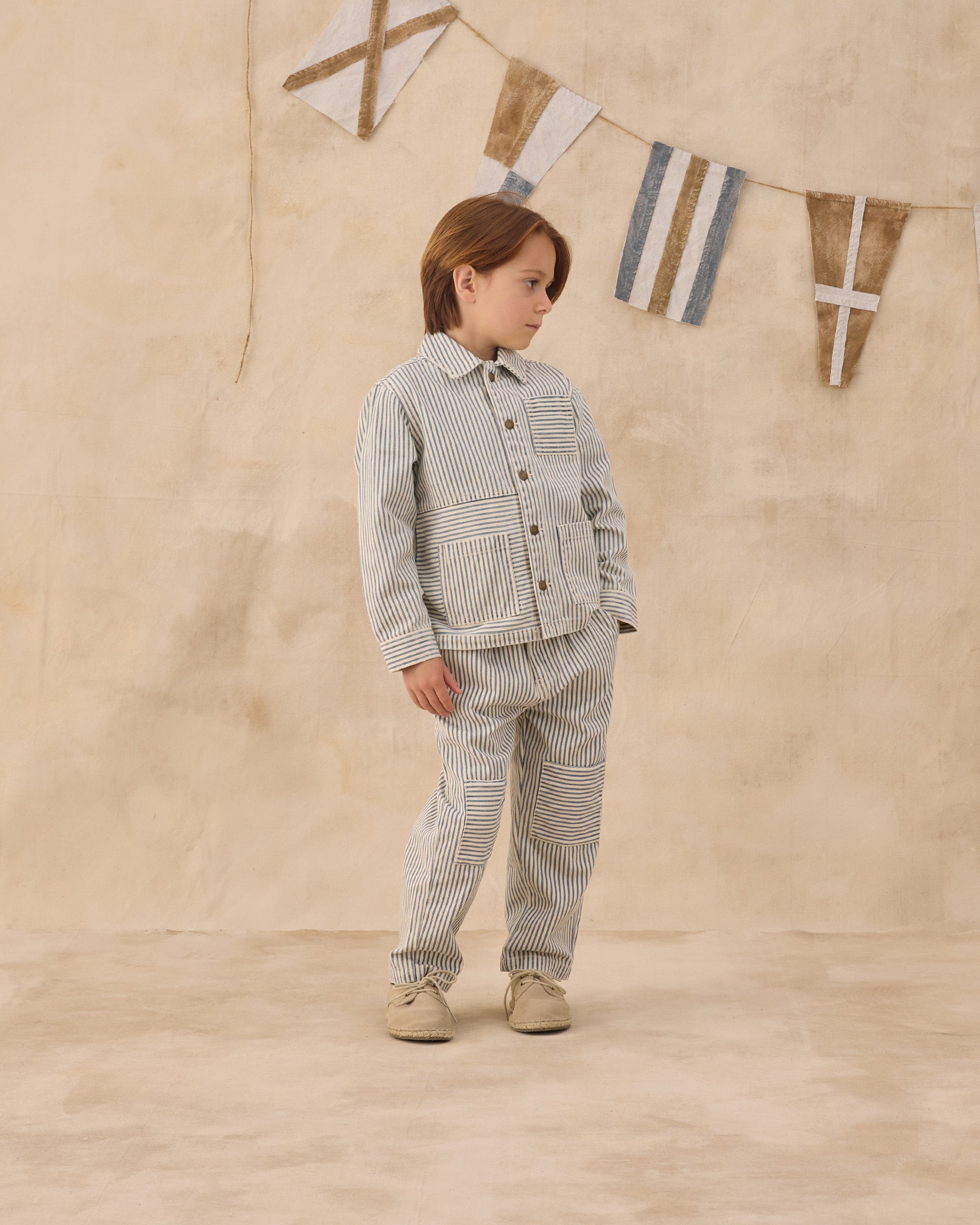 Rylee + Cru ライリーアンドクルー ベビー服 子供服 デニムジャケット　レイルロードストライプ