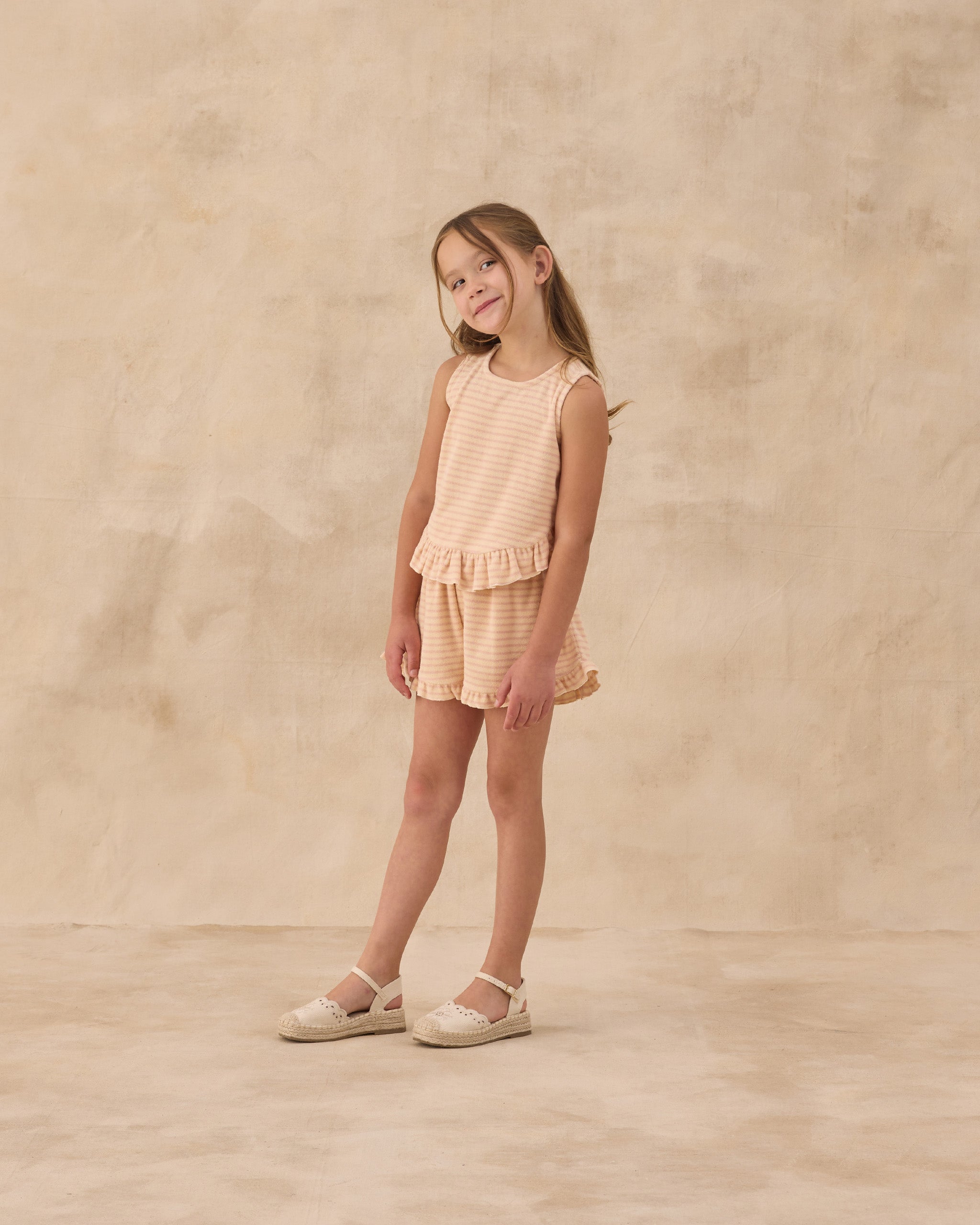 Rylee + Cru ライリーアンドクルー ベビー服 子供服 フェイセット　ピンクストライプ