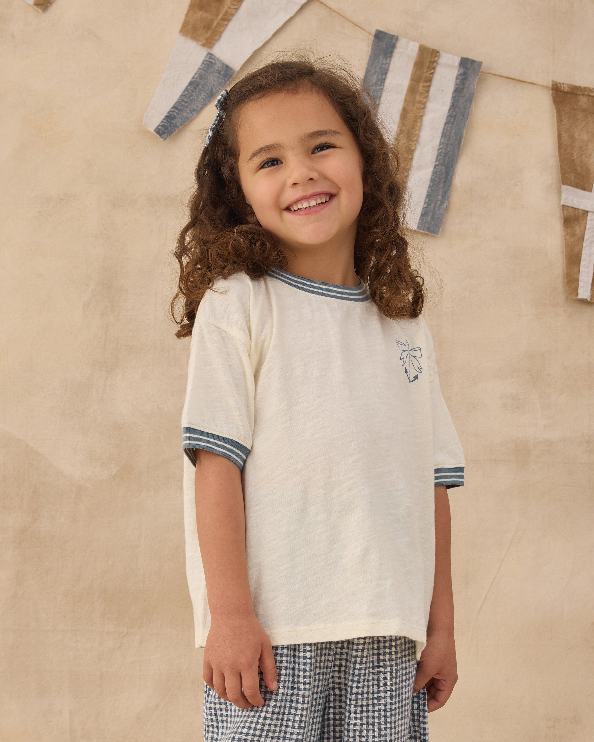 Bows, Set Of 2 Marine Gingham