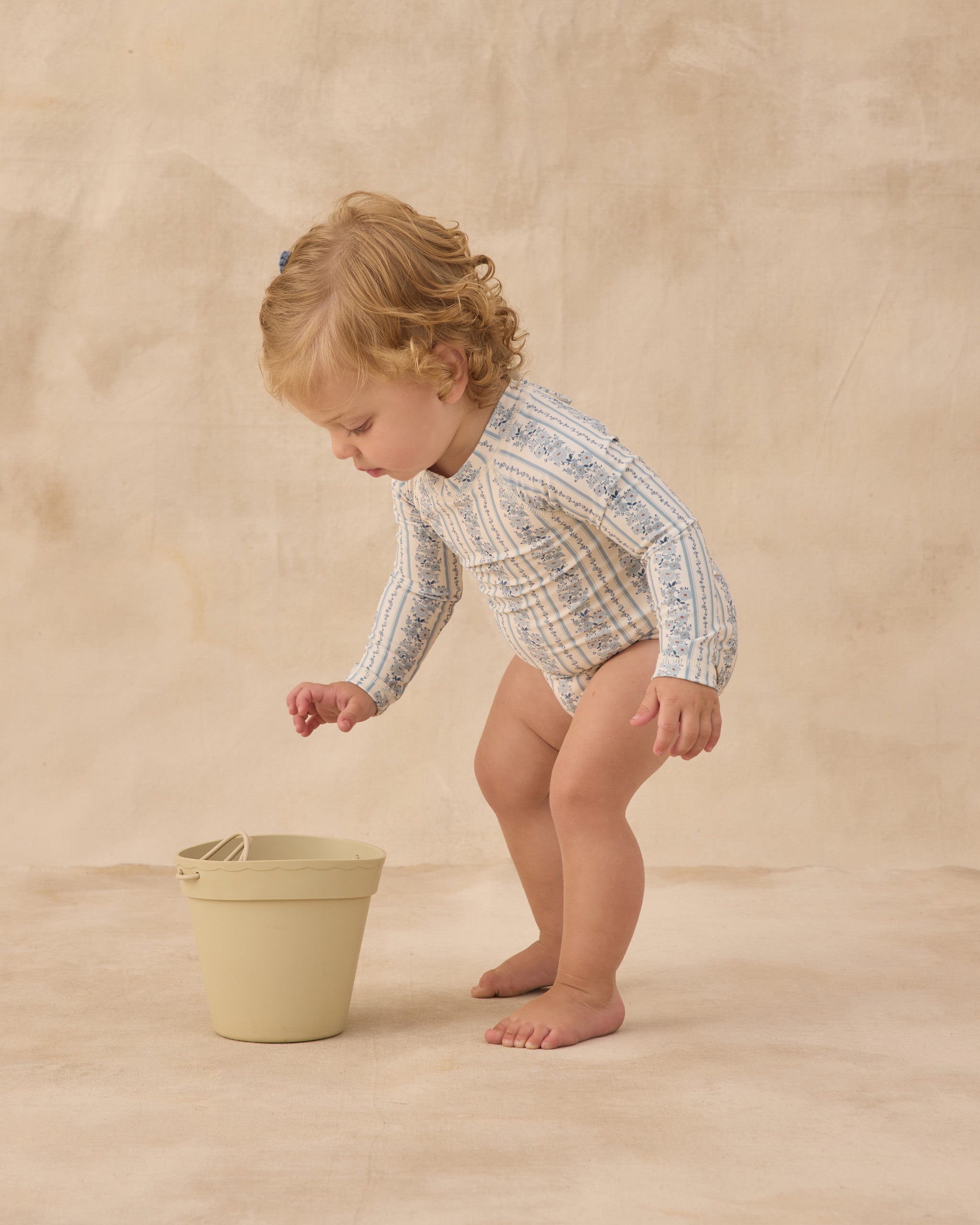 Rylee + Cru ライリーアンドクルー ベビー服 子供服 デルフィーヌ ラッシュガード ワンピース　ブルー フローラル