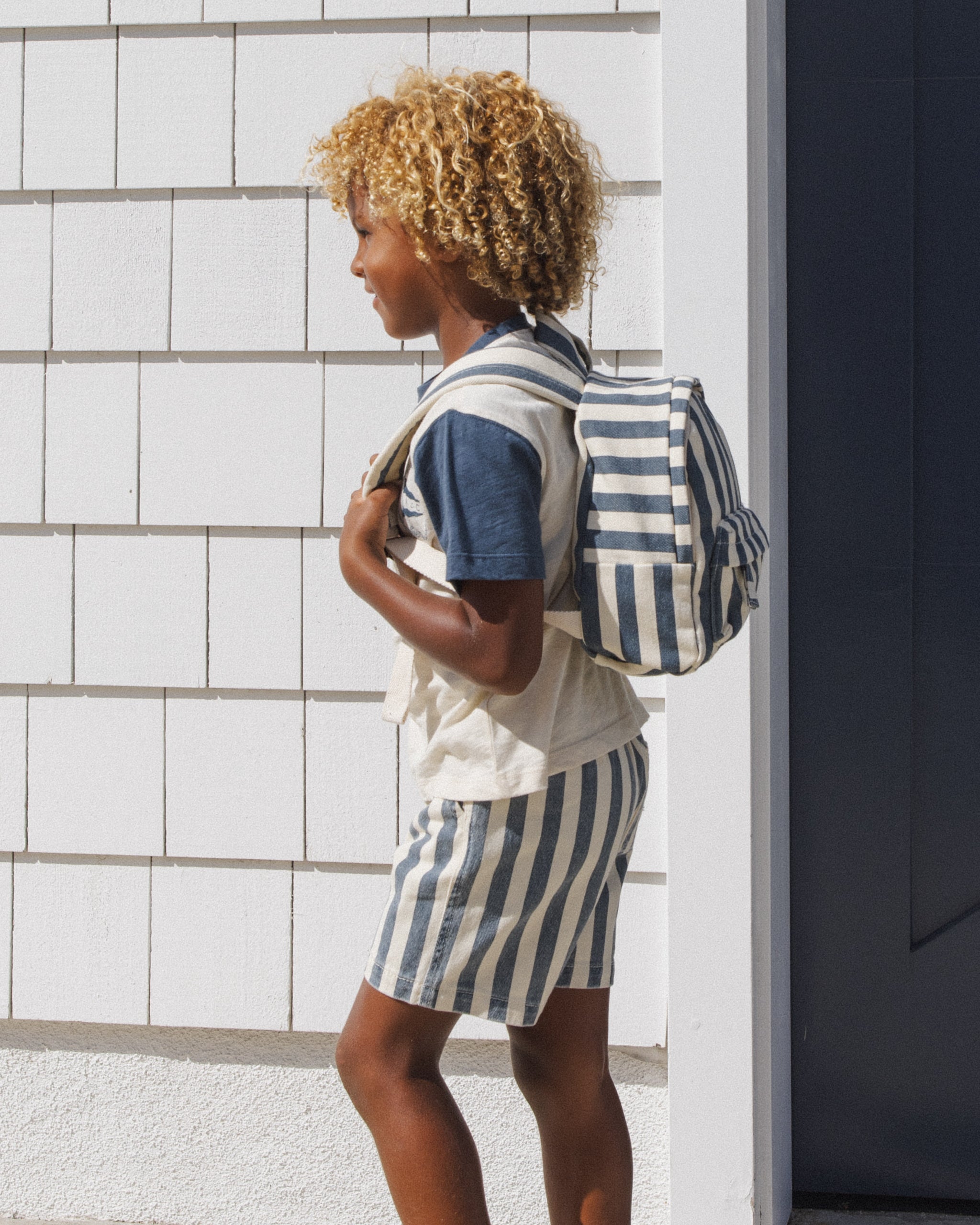 Mini Backpack Navy Stripe – Rylee + Cru Japan