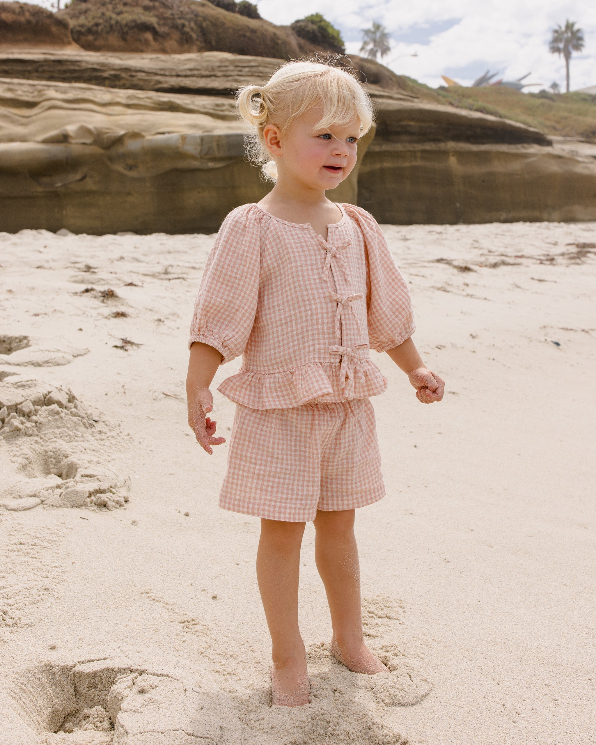 Rylee + Cru ライリーアンドクルー ベビー服 子供服 ジュニパーセット　ペタルギンガム