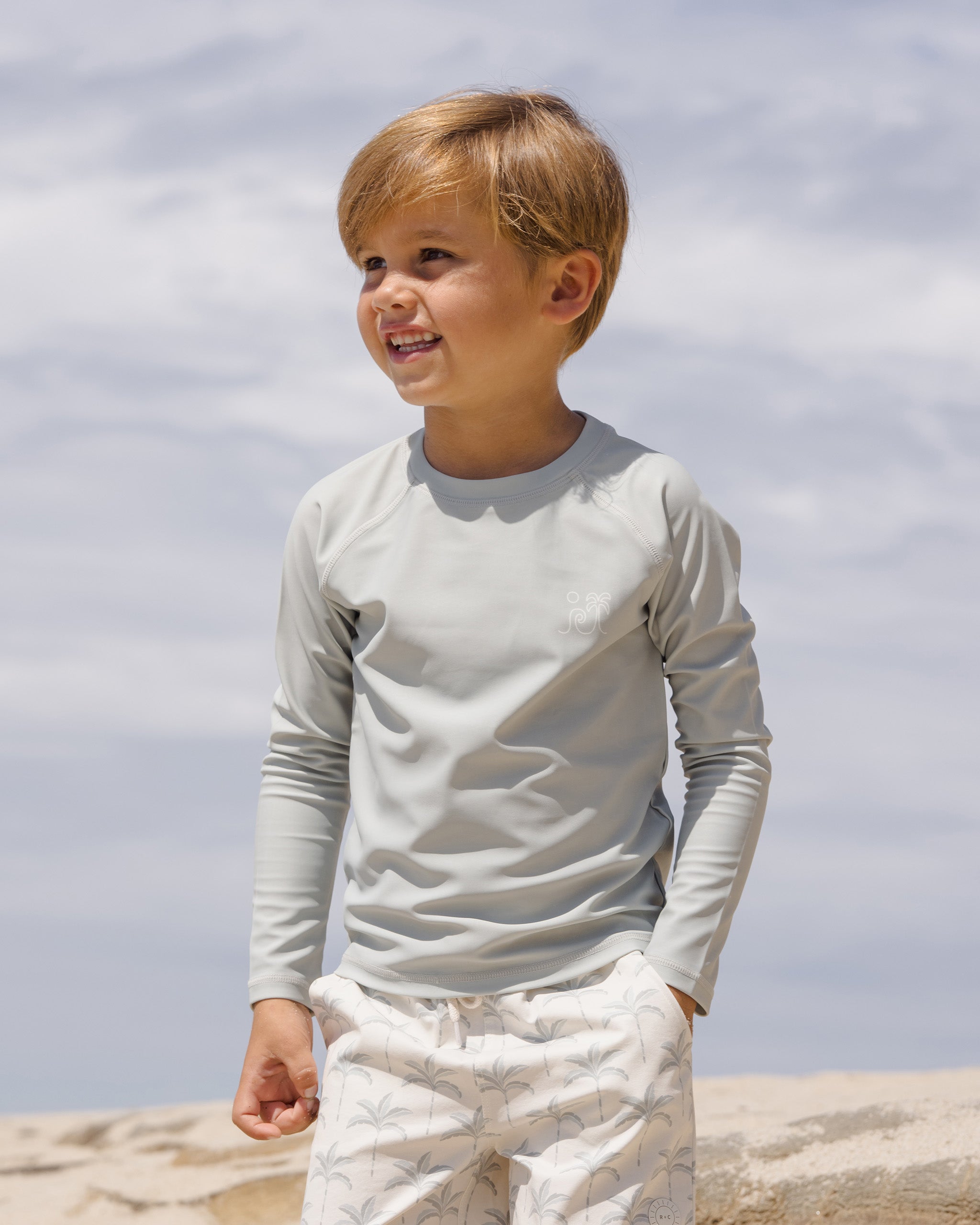 Rylee + Cru ライリーアンドクルー ベビー服 子供服 ロングスリーブラッシュガード　セージ