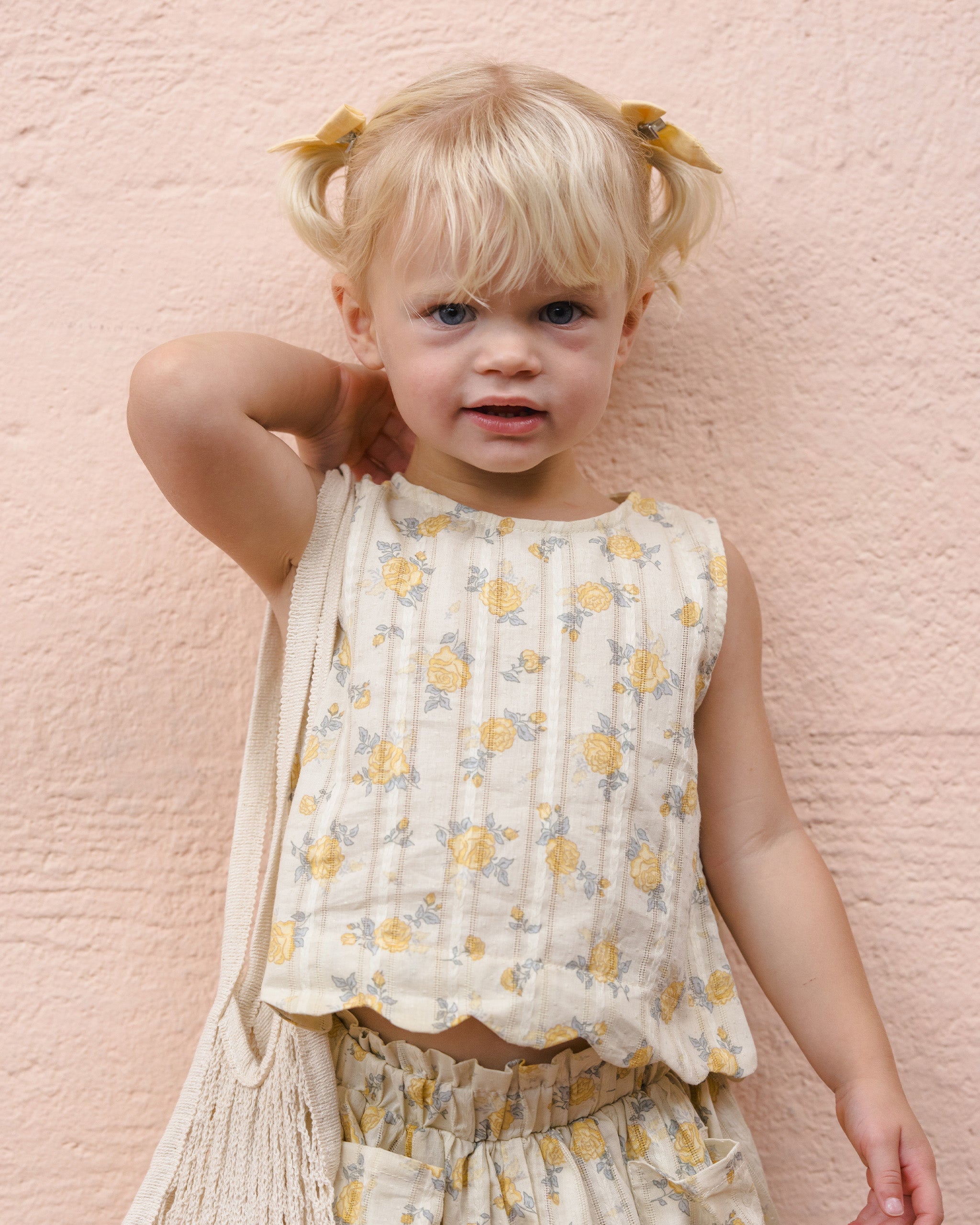 Rylee + Cru ライリーアンドクルー ベビー服 子供服 レニートップ　レモンディッツィーフラワー