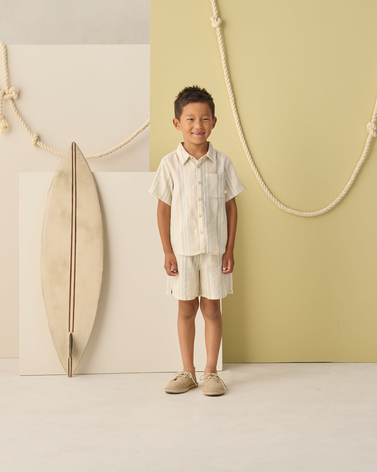 Rylee + Cru ライリーアンドクルー ベビー服 子供服 カラードショートスリーブシャツ　シーストライプ