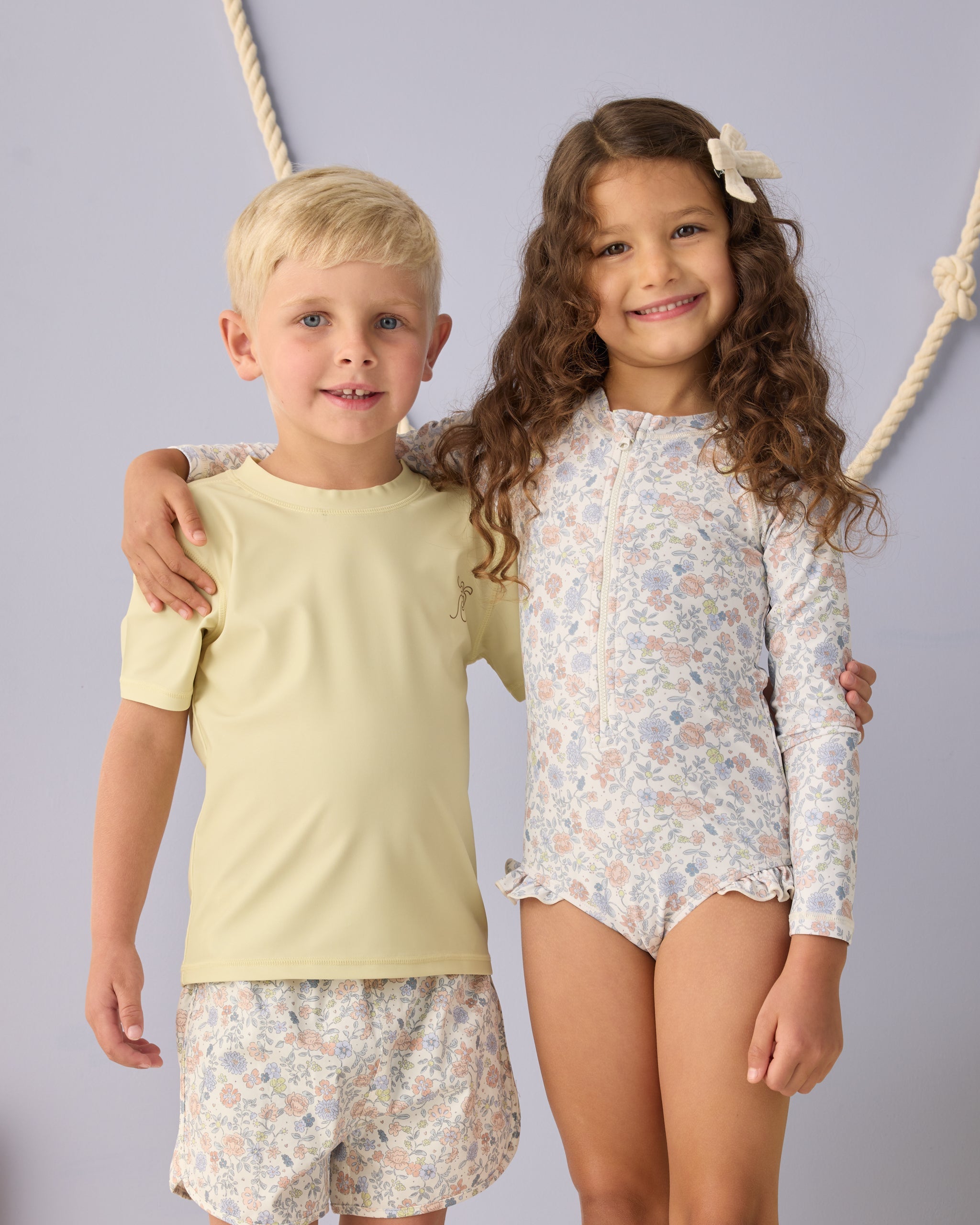 Rylee + Cru ライリーアンドクルー ベビー服 子供服 ショートスリーブラッシュガード　シトロン