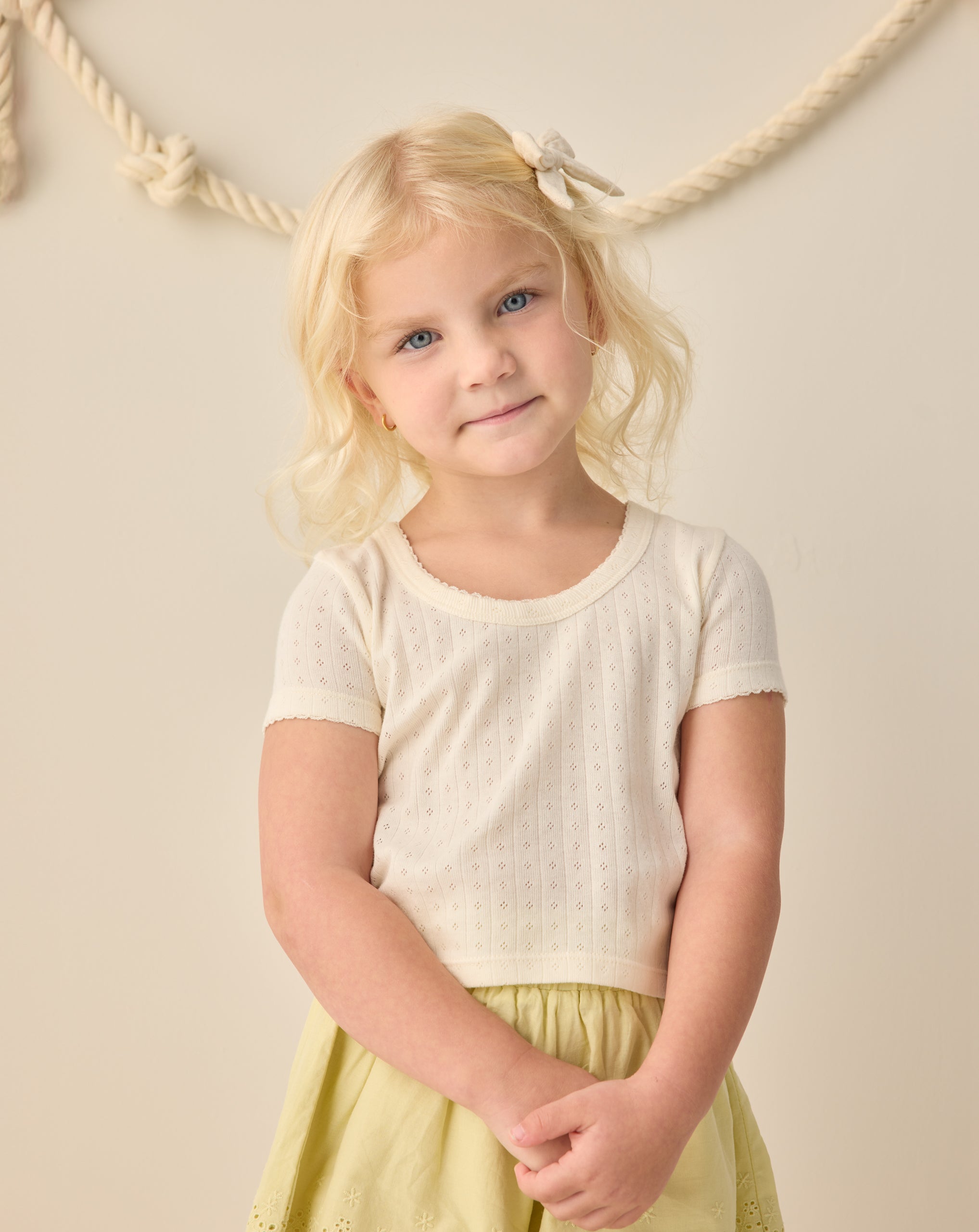 Rylee + Cru ライリーアンドクルー ベビー服 子供服 ポインテールTシャツ　アイボリー