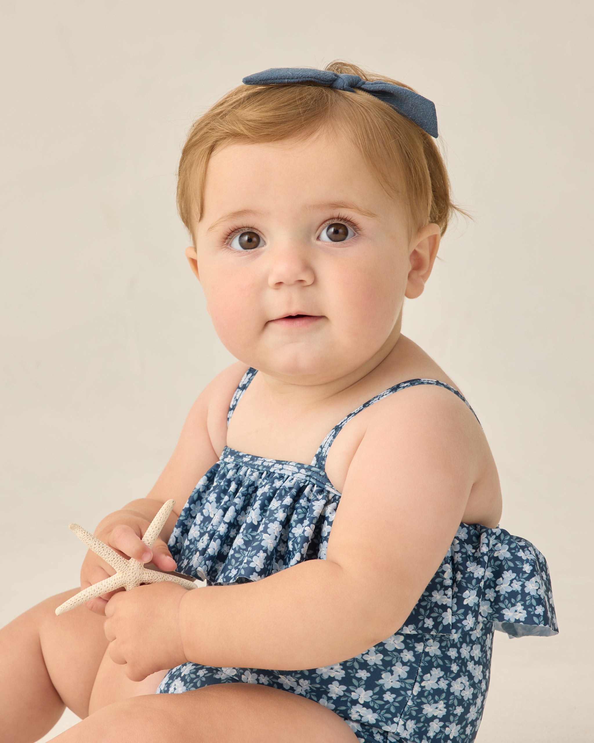 Ruffle One-Piece Navy Floral – Rylee + Cru Japan