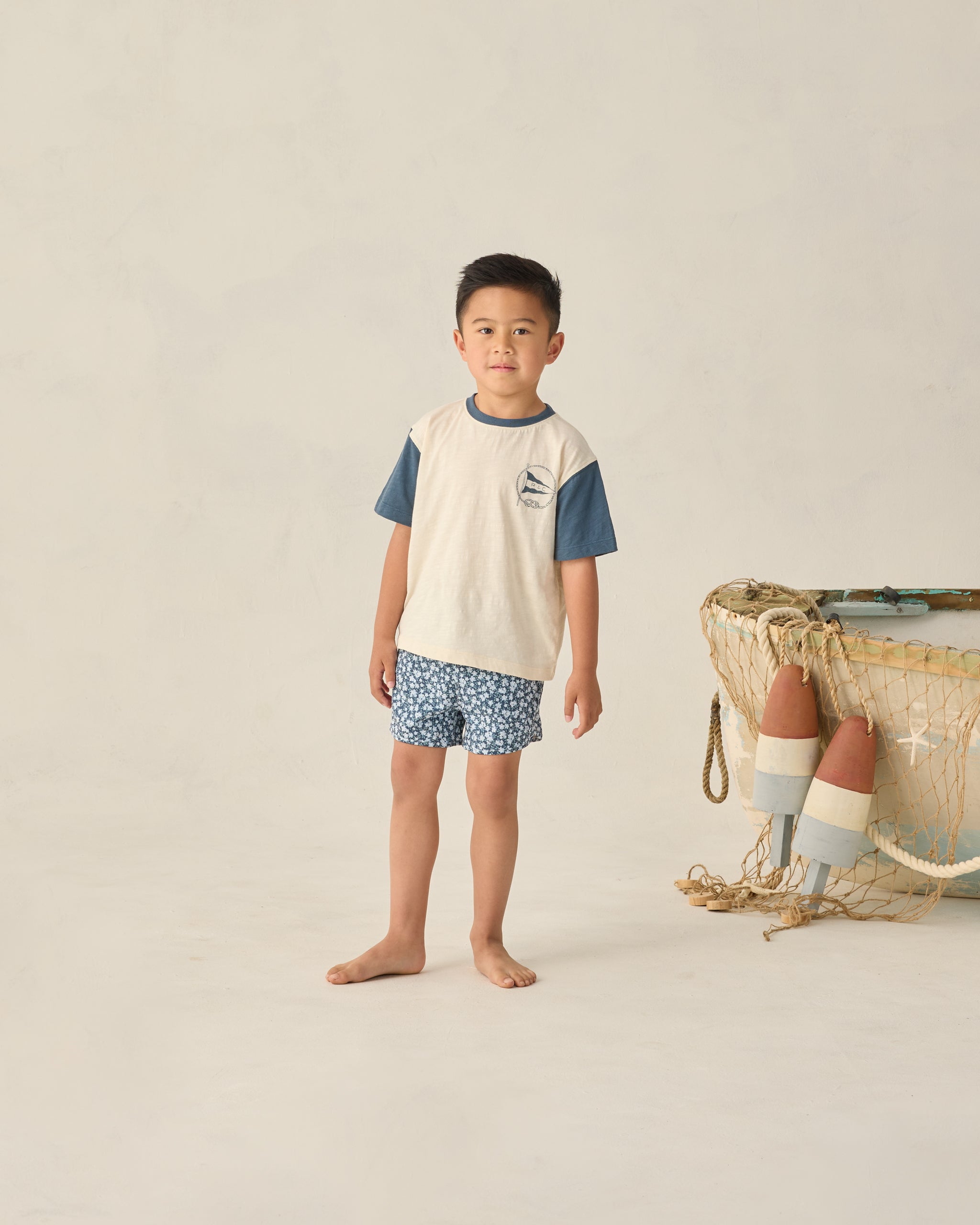 Rylee + Cru ライリーアンドクルー ベビー服 子供服 スイムトランクス　ネイビーフローラル