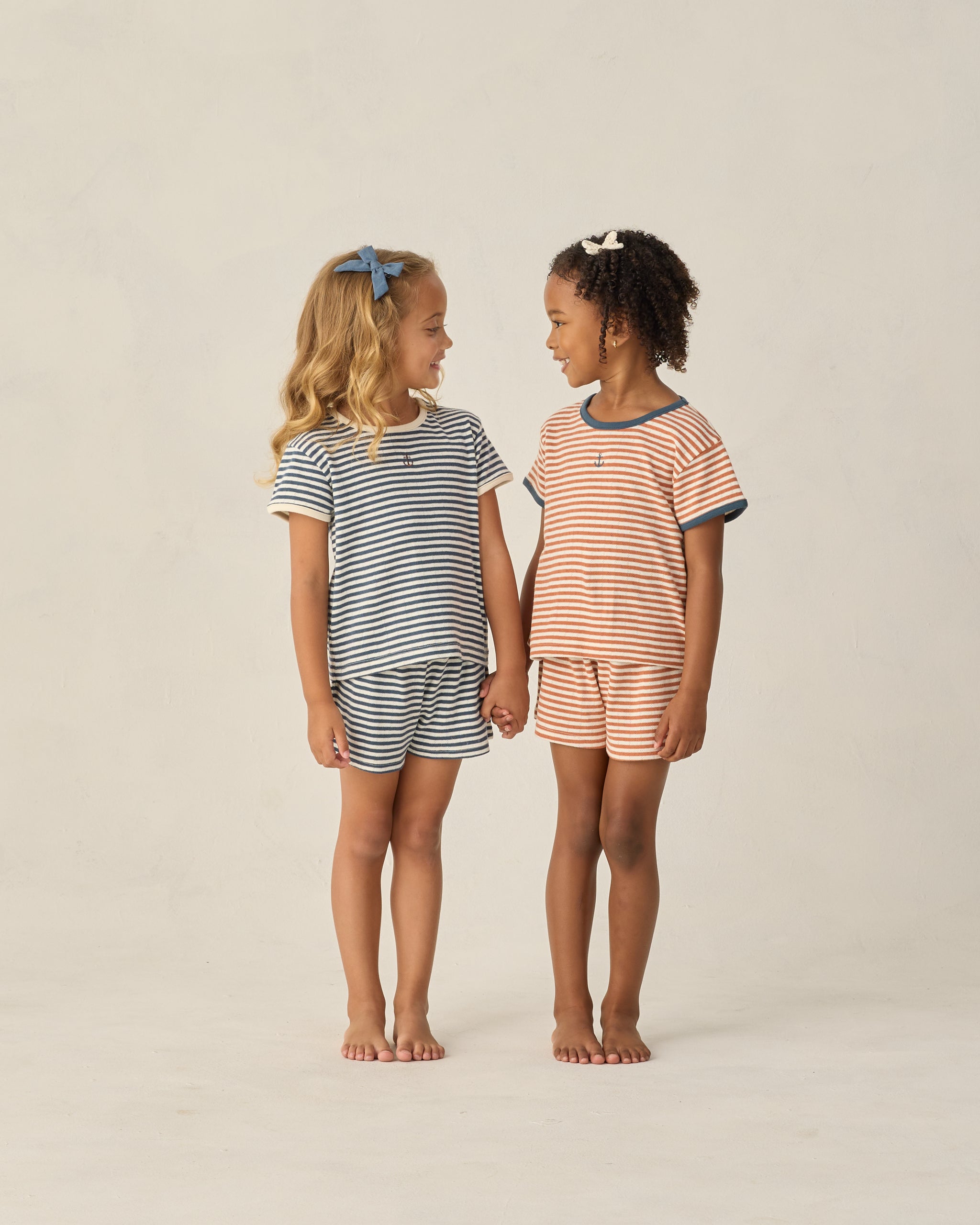 Rylee + Cru ライリーアンドクルー ベビー服 子供服 ポインテールTシャツ　ネイビーストライプ