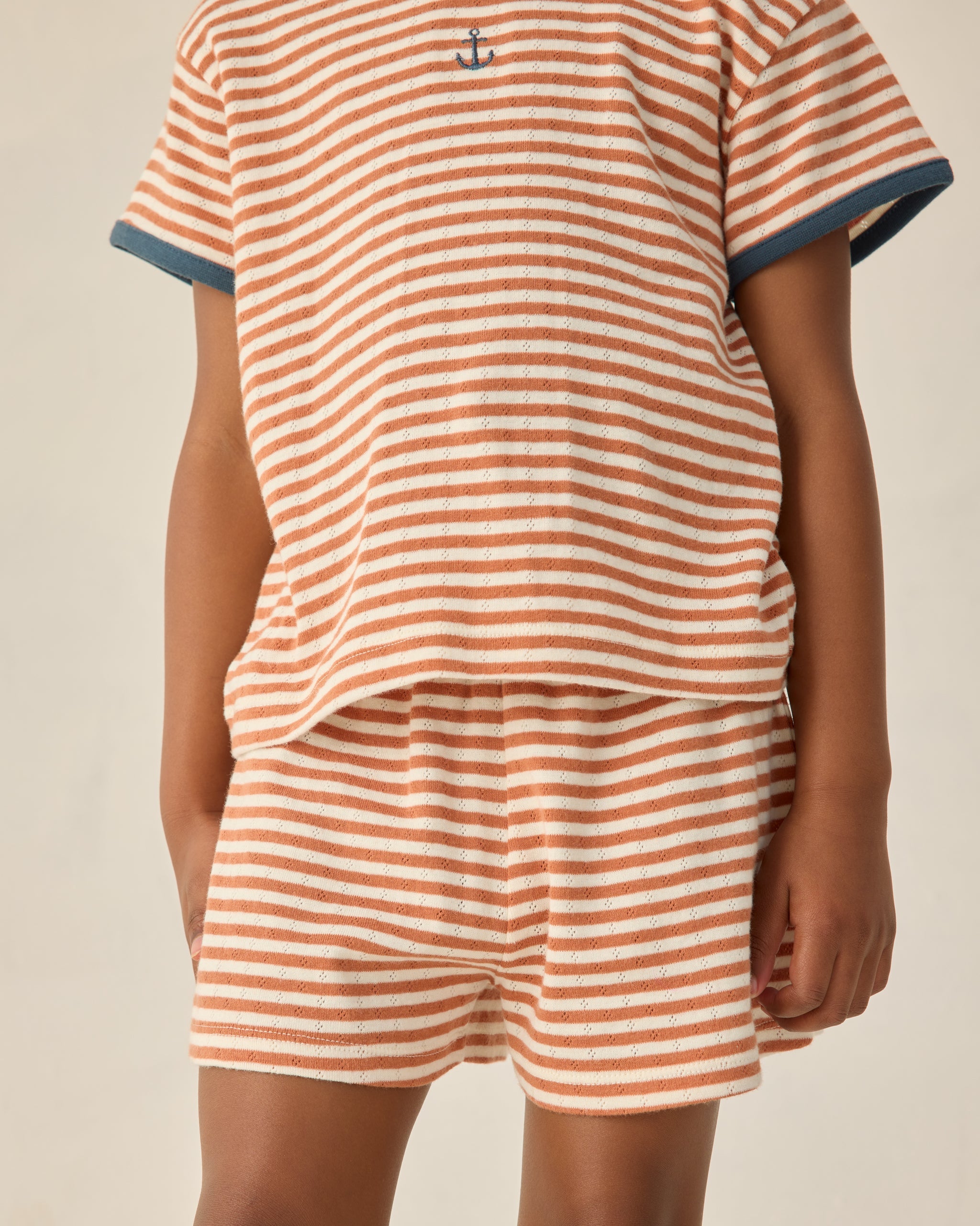 Rylee + Cru ライリーアンドクルー ベビー服 子供服 ポインテールTシャツ　ポピーストライプ