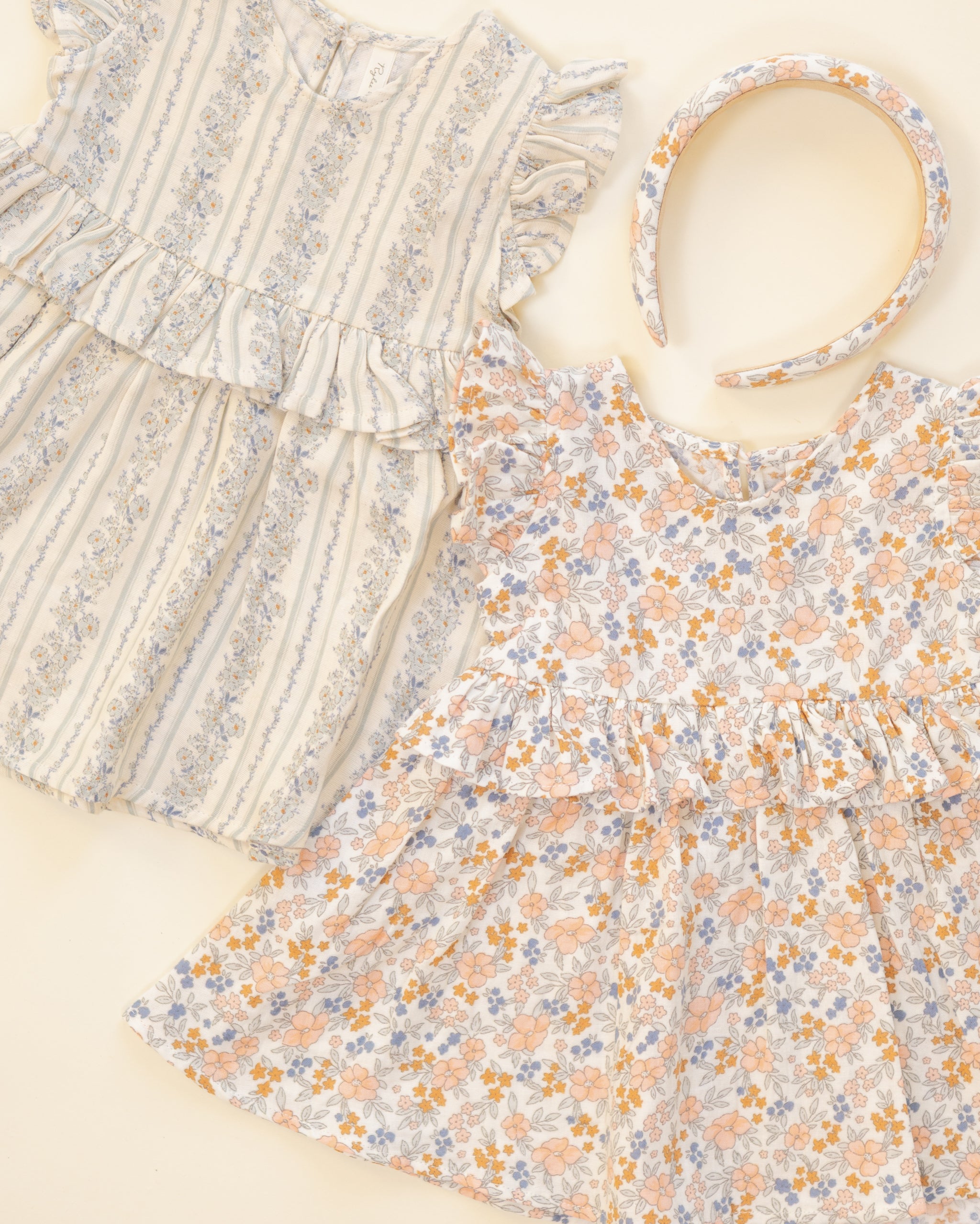 Rylee + Cru ライリーアンドクルー ベビー服 子供服 ブリエルドレス　ブルーフローラル