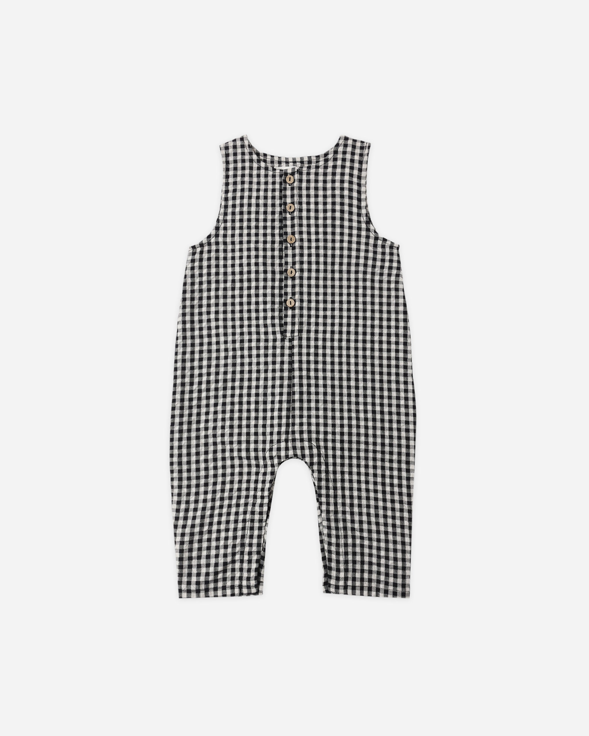 Rylee + Cru ライリーアンドクルー ベビー服 子供服 ボタンジャンプスーツ　ブラックチェック