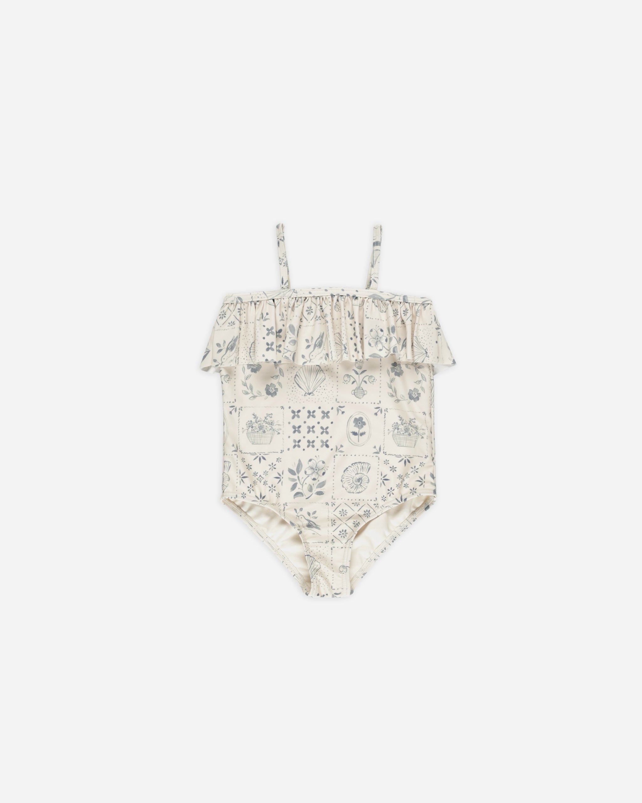 Rylee + Cru ライリーアンドクルー ベビー服 子供服 ラッフルワンピース タイル ナチュラル