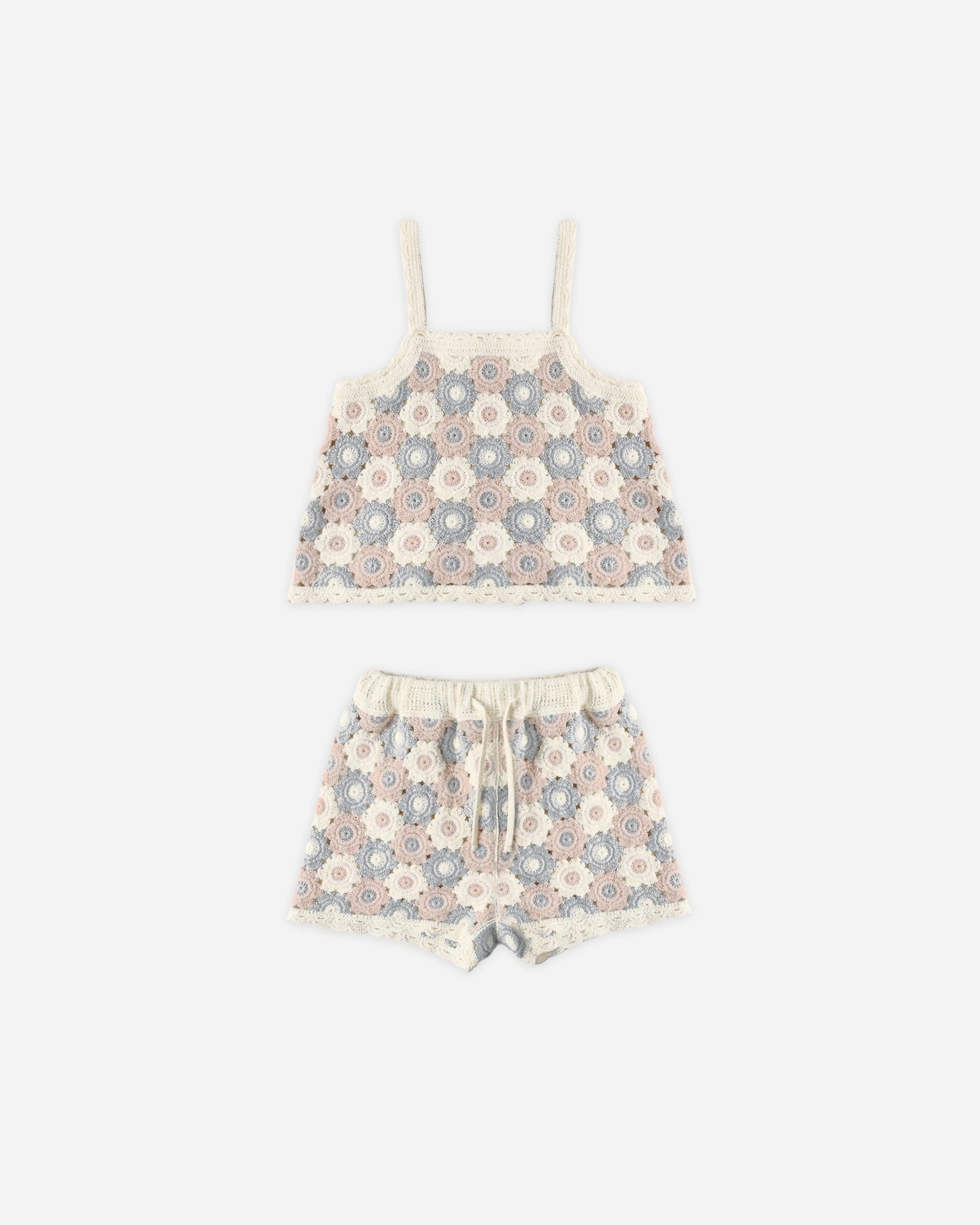 Lili Knit Set Blue, Light Pink, Ivory