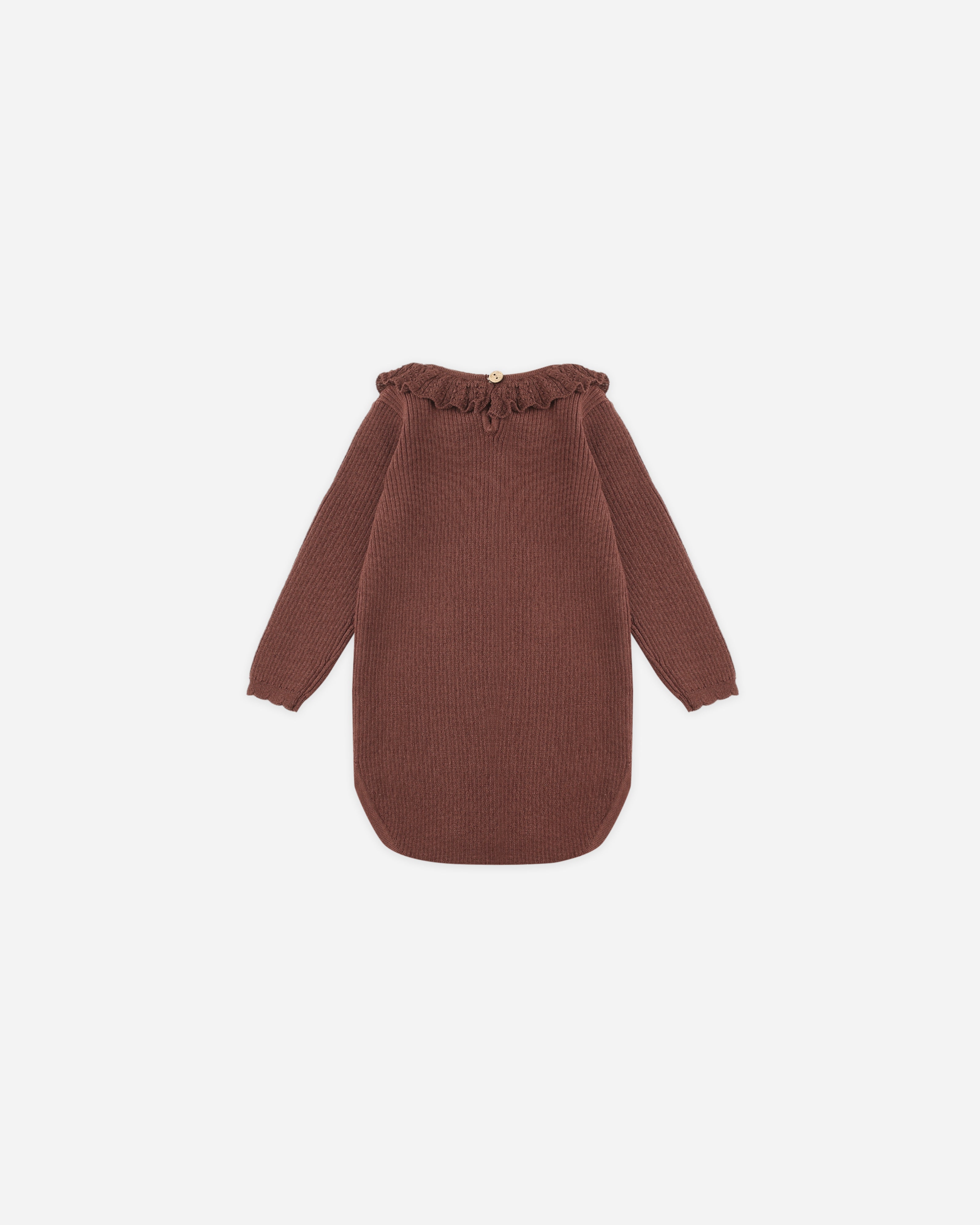 Rylee + Cru ライリーアンドクルー ベビー服 子供服  ラッフルカラーボディスーツ　バーガンディ